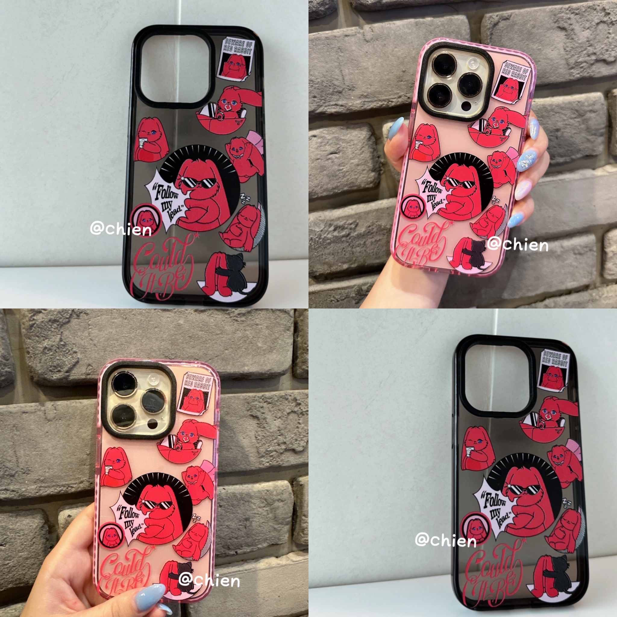 實拍 又酷又可愛Gigi兔兔iPhone 手機殼（半透明果凍色）