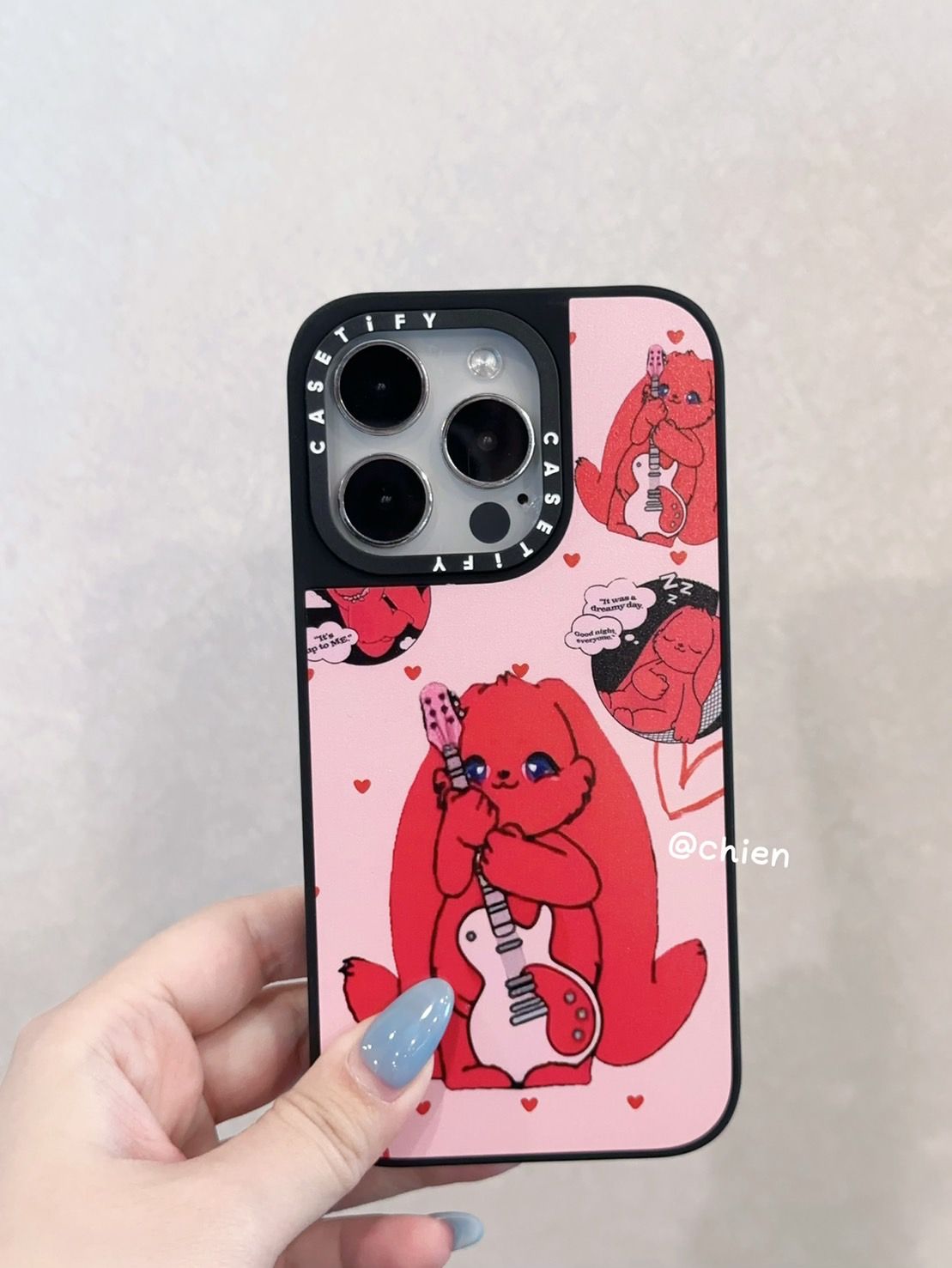 實拍訂製款/粉紅愛心底抱吉他🎸兔兔