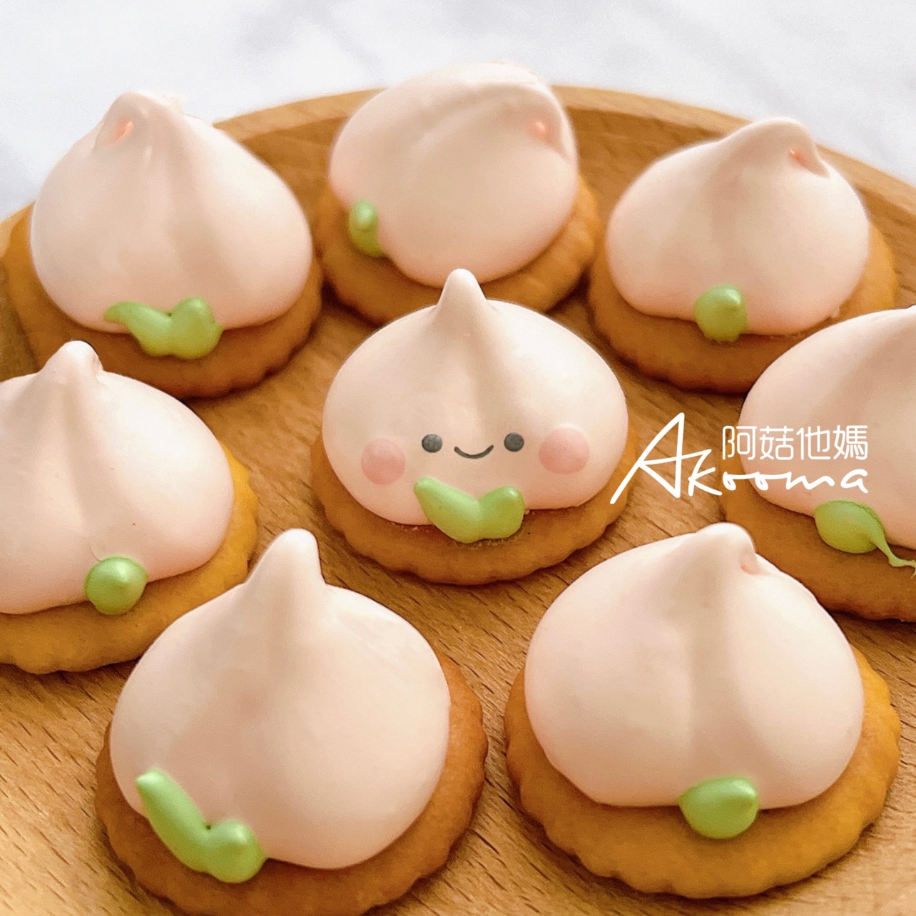 🍄阿菇他媽‘S馬林糖 蛋白糖 壽桃 壽桃馬林糖 造型馬林糖 神明祝壽 生日 聖誕 誕辰