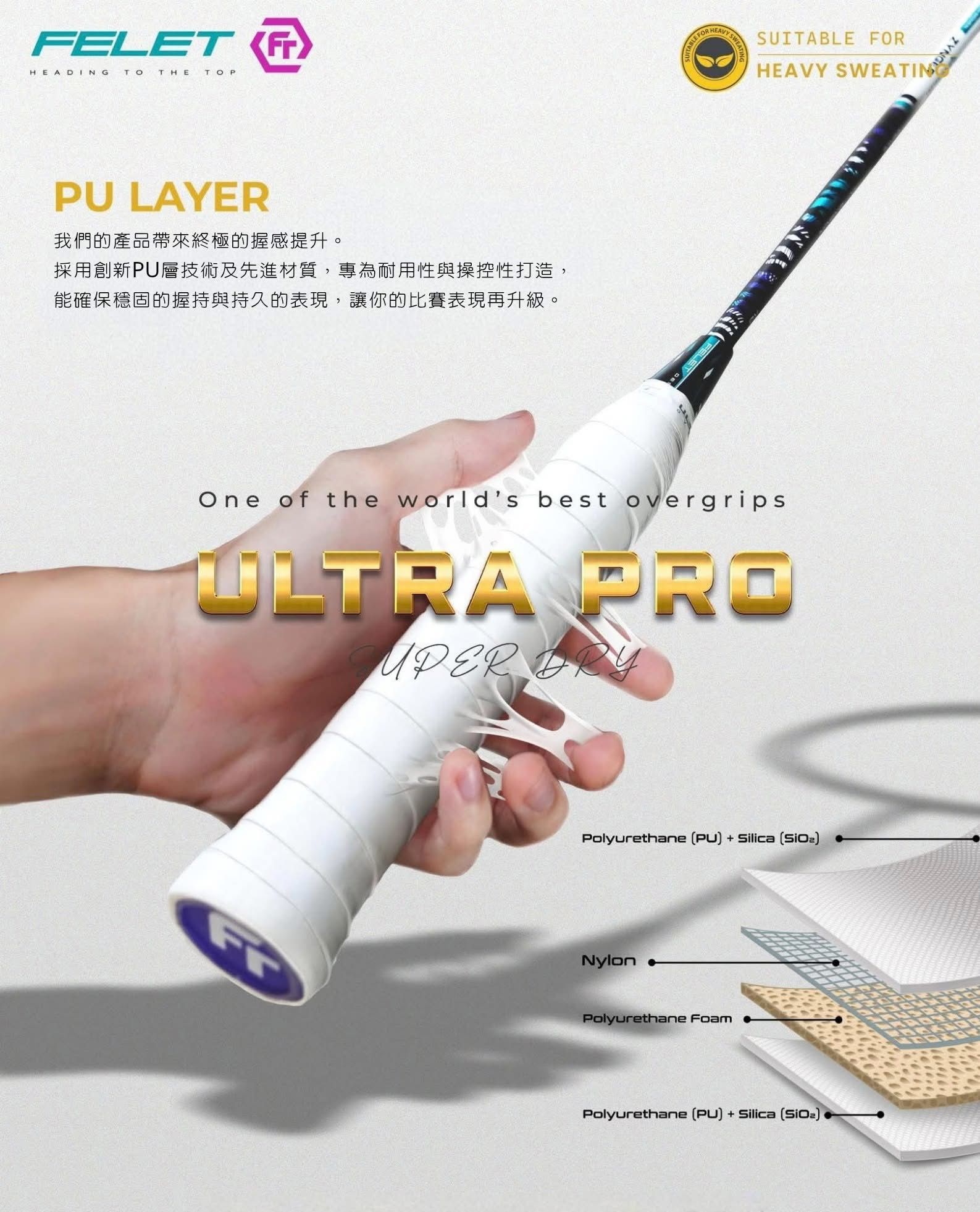 FELET ULTRA PRO 握把皮-專為大量流手汗球友打造