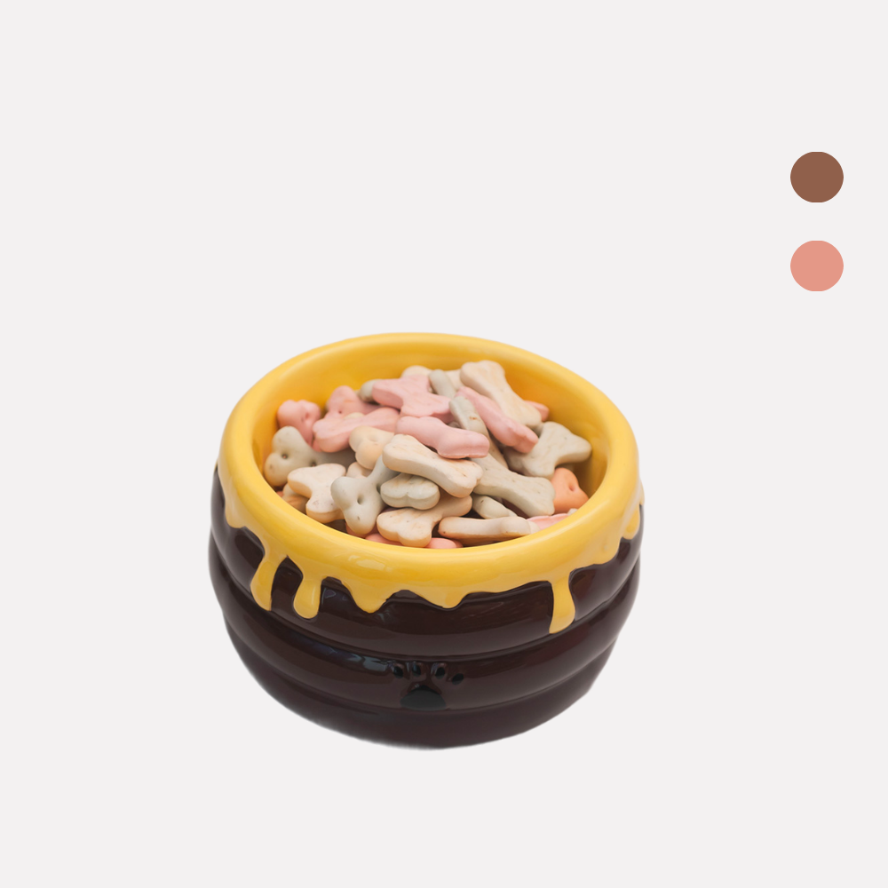 「阿明先森」蜂蜜罐罐陶瓷寵物碗