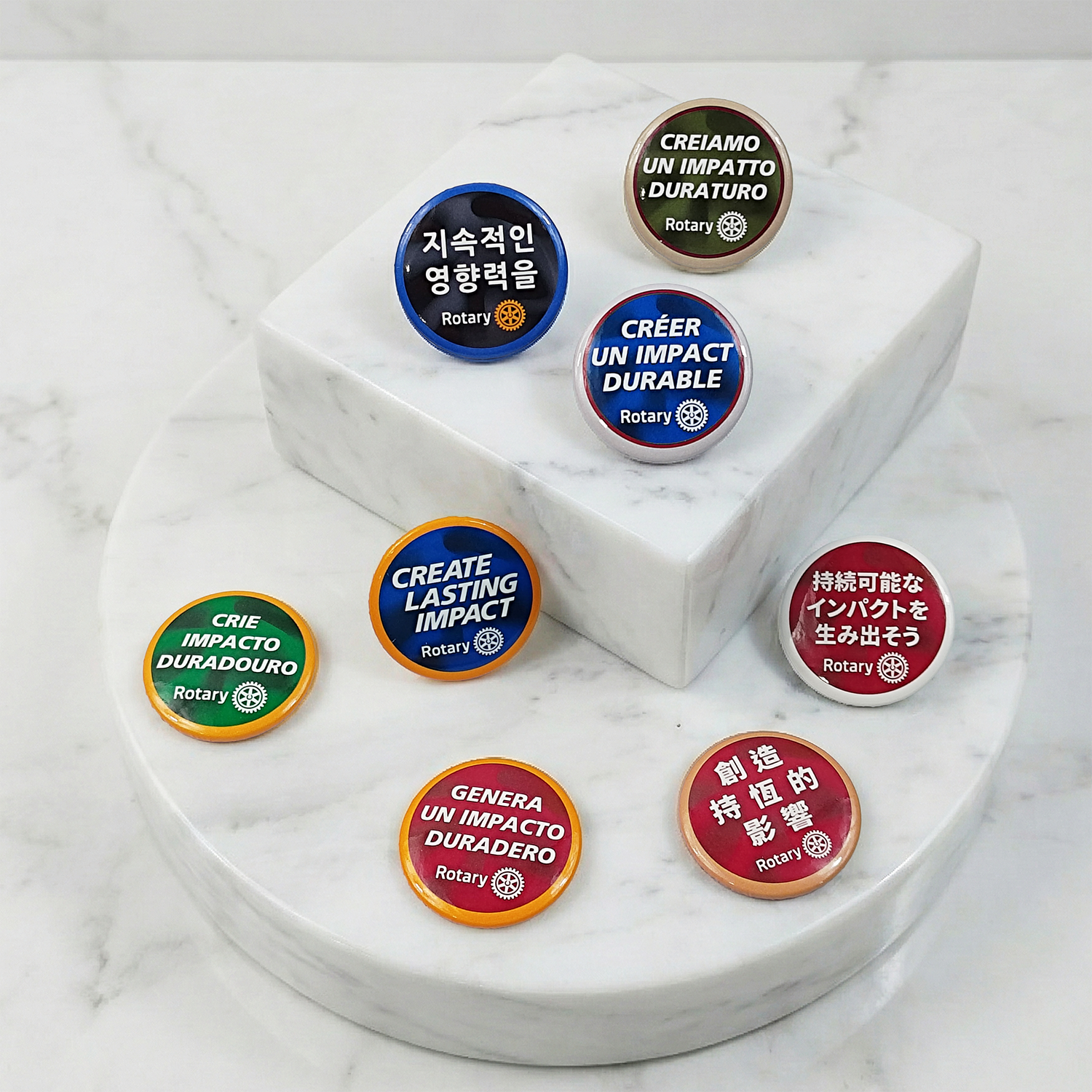 26-27年度國際扶輪社長訊息各國馬口鐵胸章