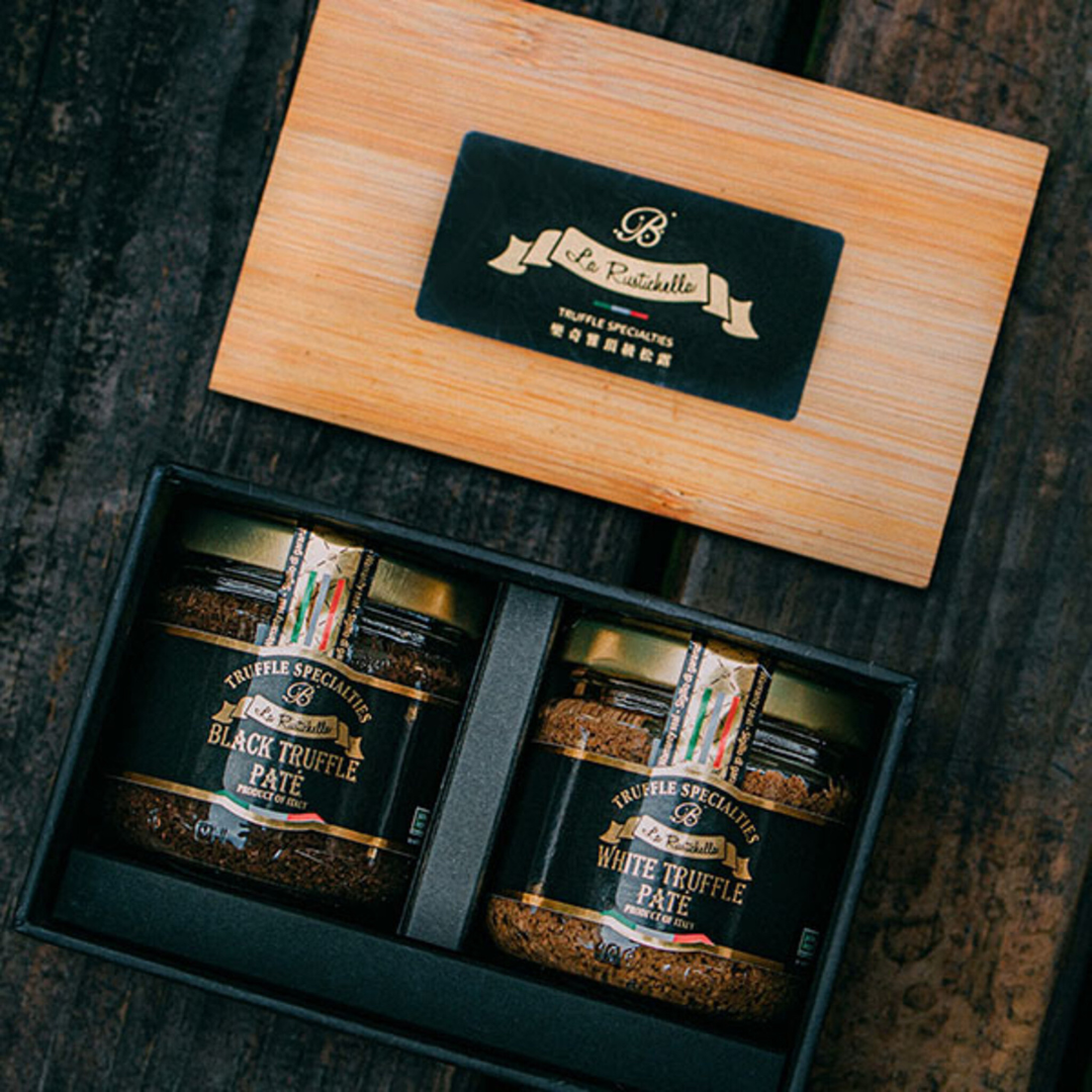 【起司小賣】義大利 La Rustichella 樂奇雅 頂級松露蕈醬禮盒 松露禮盒 松露醬 松露鹽 黑松露醬 白松露醬