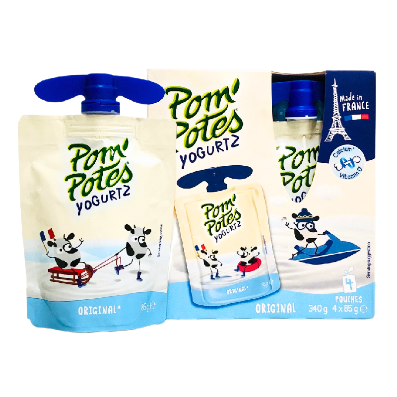 【起司小賣】法國 Pom Potes 法優樂 優格 4入/盒 原味/草莓/藍莓 兒童優酪乳