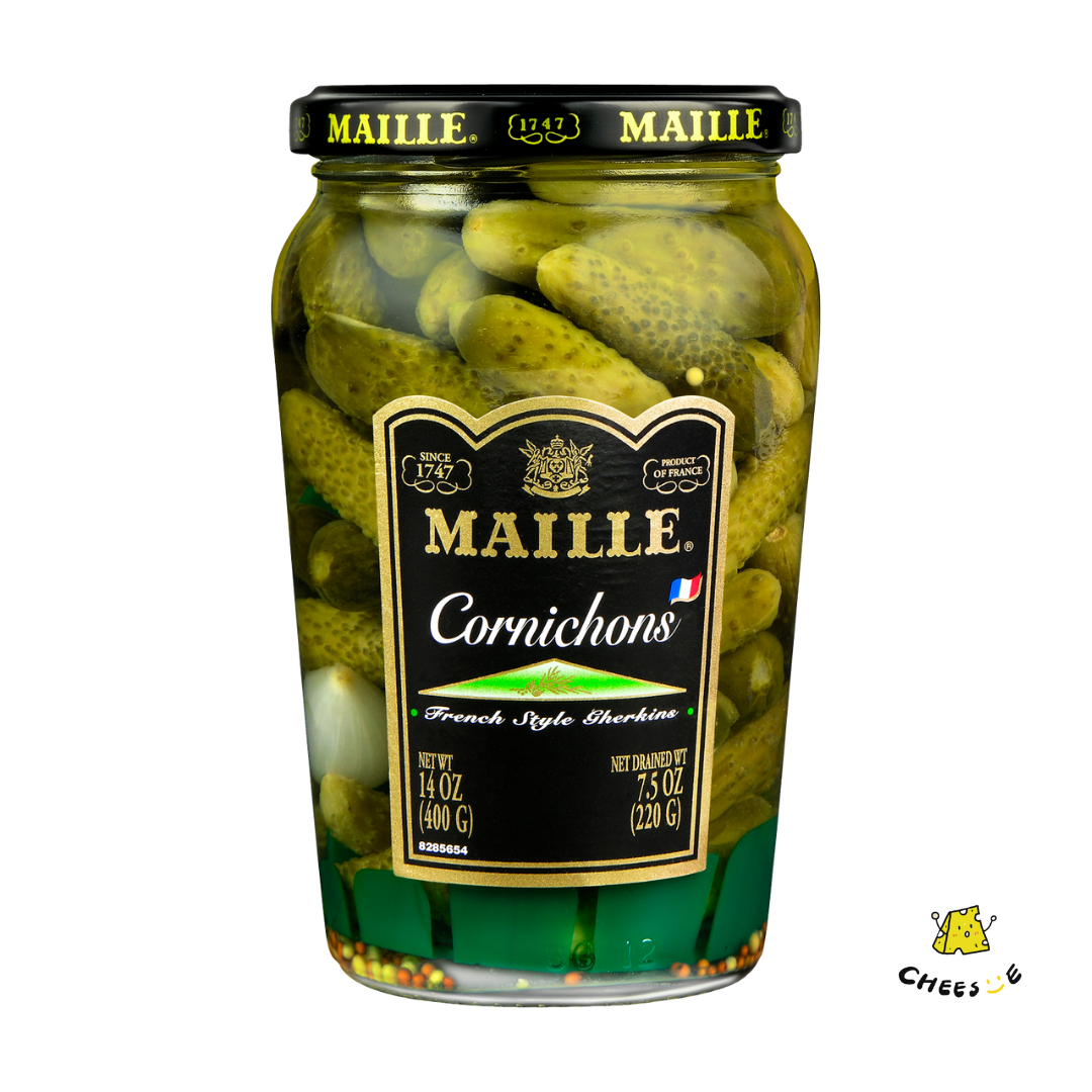 【起司小賣】法國 MAILLE 魅雅 幼條瓜 400G 醃黃瓜 酸黃瓜 醃瓜 醃脆瓜 醋漬黃瓜 酸瓜