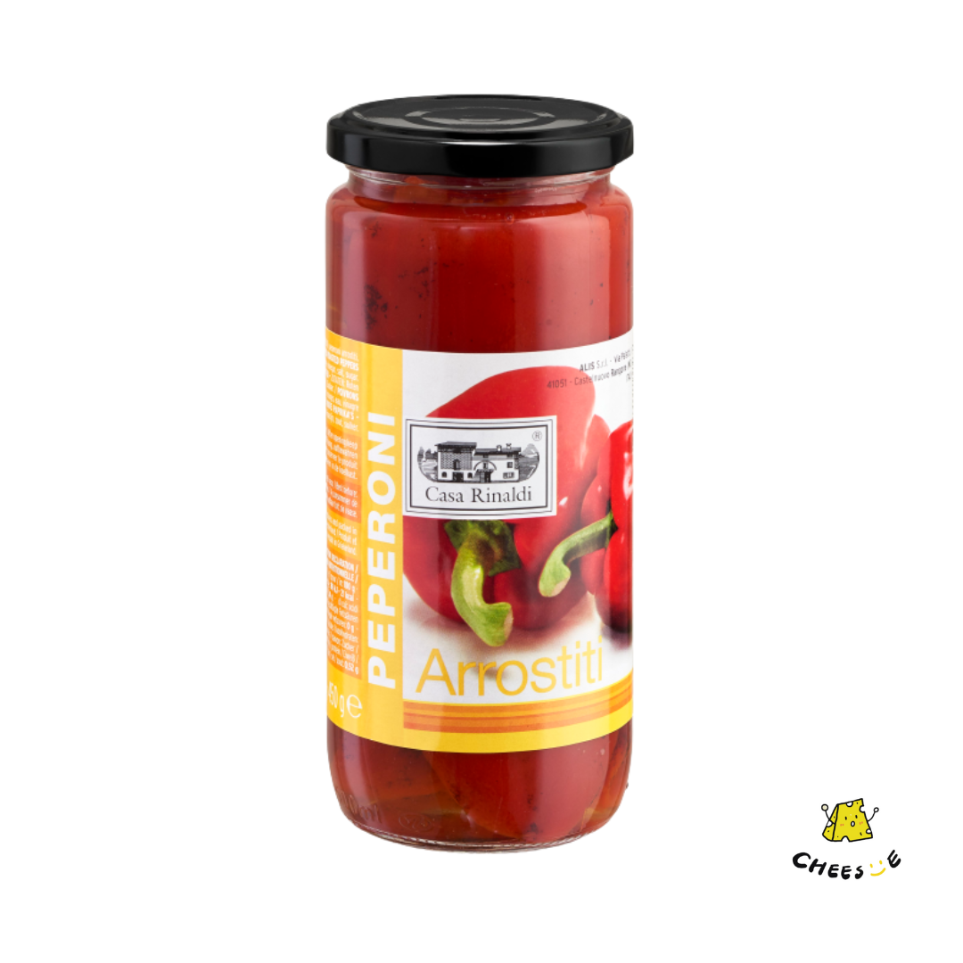 【起司小賣】Casa Rinaldi 炭燒紅甜椒 450G 紅甜椒 甜椒 烤紅椒 醋漬紅椒