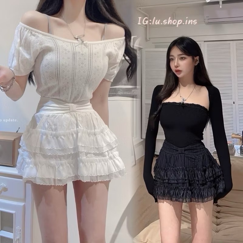 現貨｜#682-2 絕美必入!螞蟻腰蛋糕澎澎裙