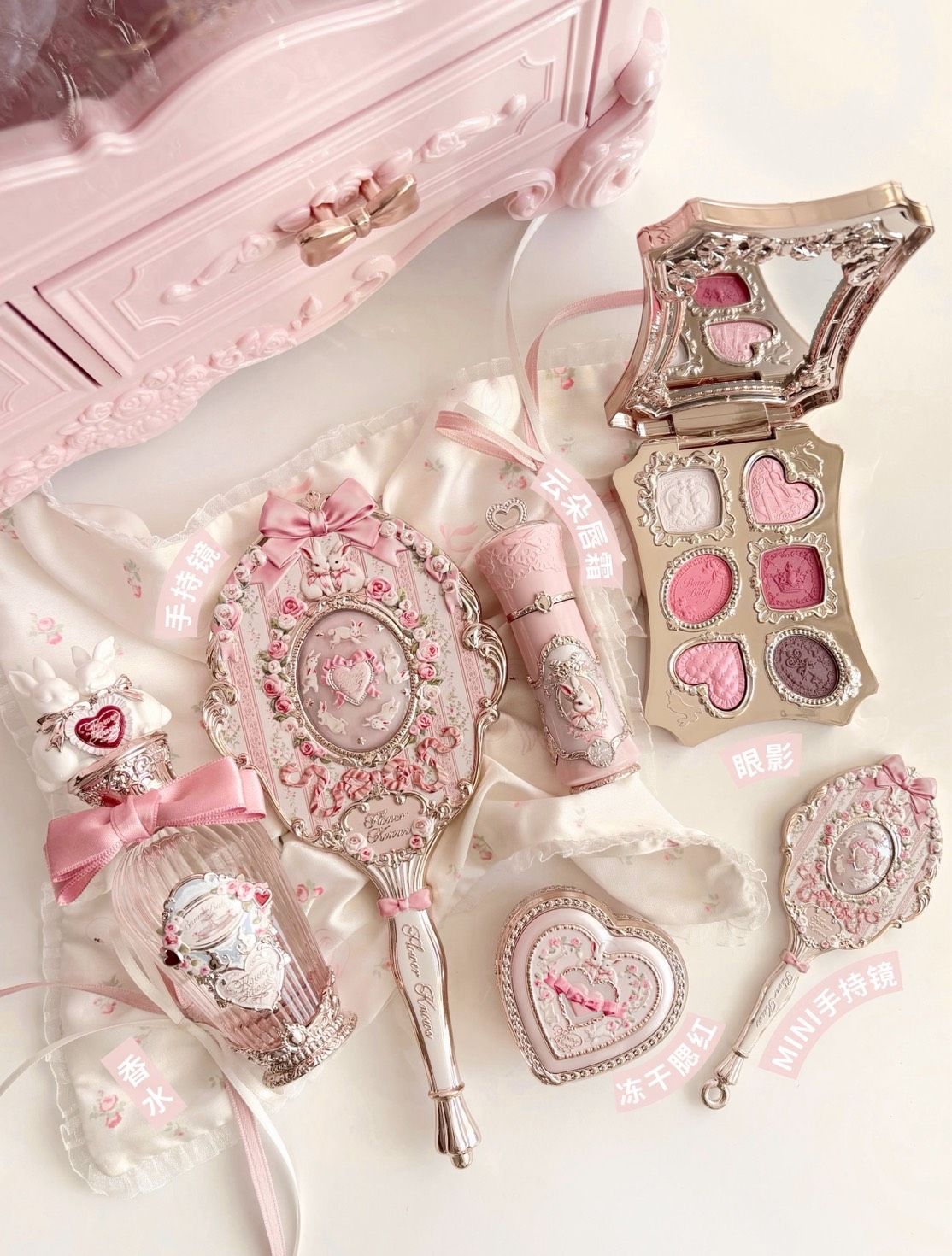 花知曉 ꜰʟᴏᴡᴇʀ ᴋɴᴏᴡꜱ邦尼花園系列 周邊配件 香水 眼線膠筆 手持鏡 保濕噴霧刷具🐰