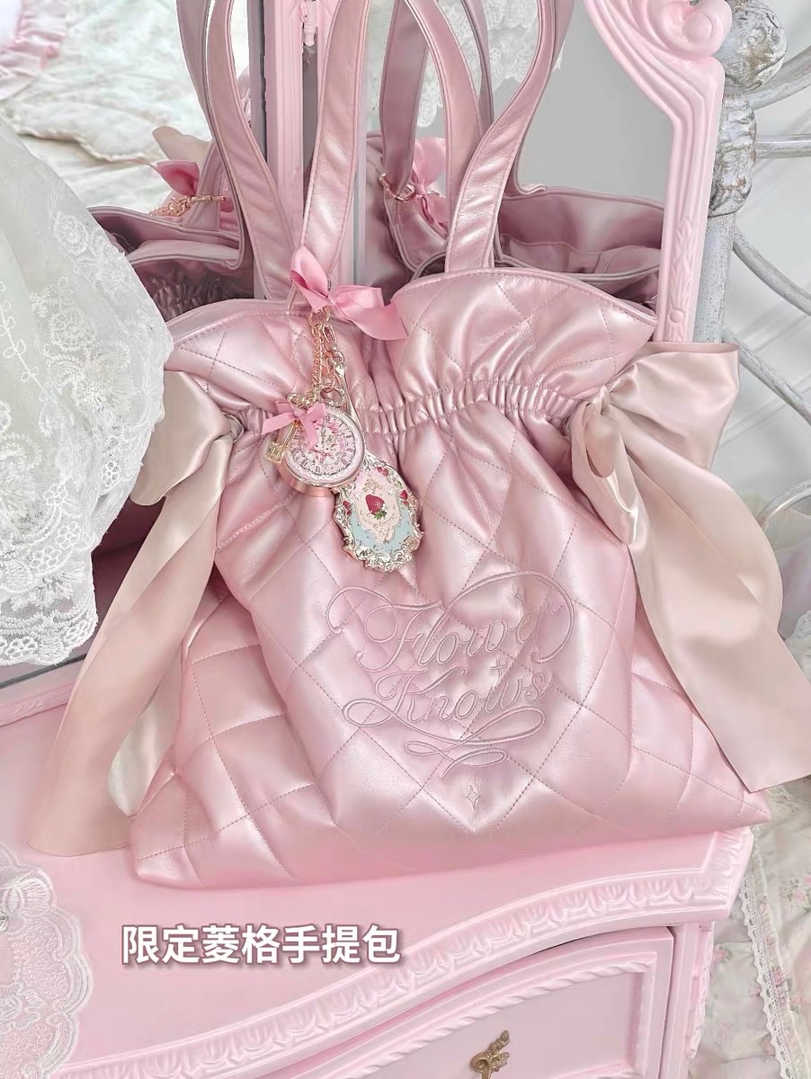 花知曉限定菱格手提包mini鏡子掛件