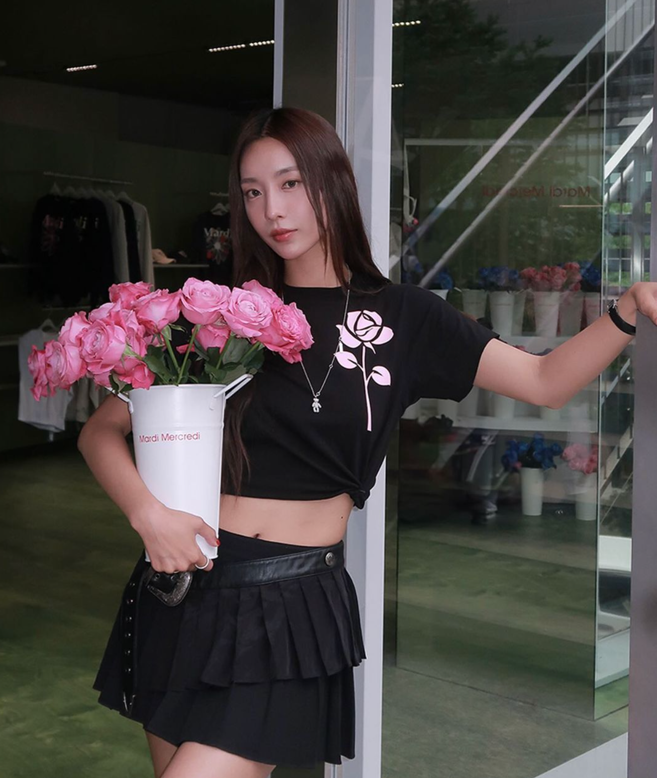 Mardi SLIM TSHIRT UNE ROSE
