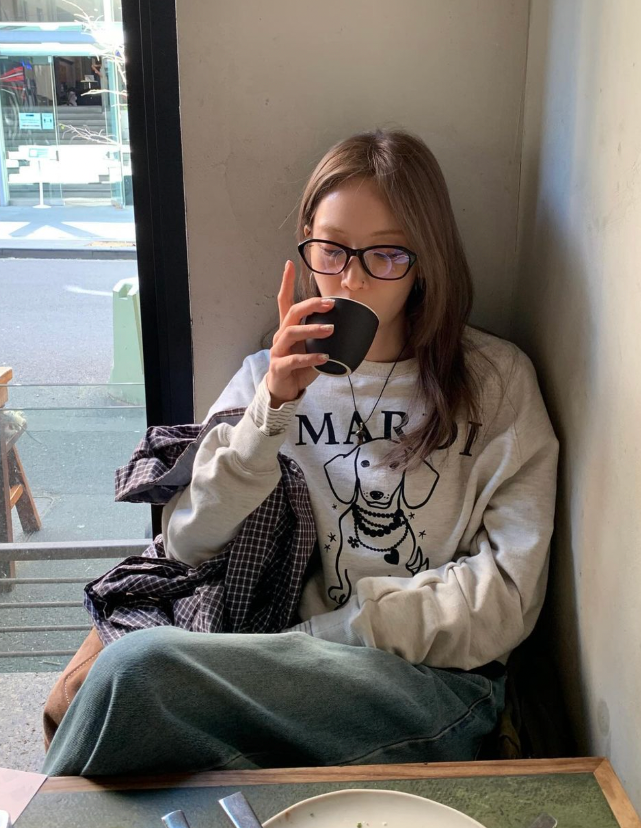 Mardi 短版 SWEATSHIRT RAGLAN SWING THE TAIL DDANJI PEARL