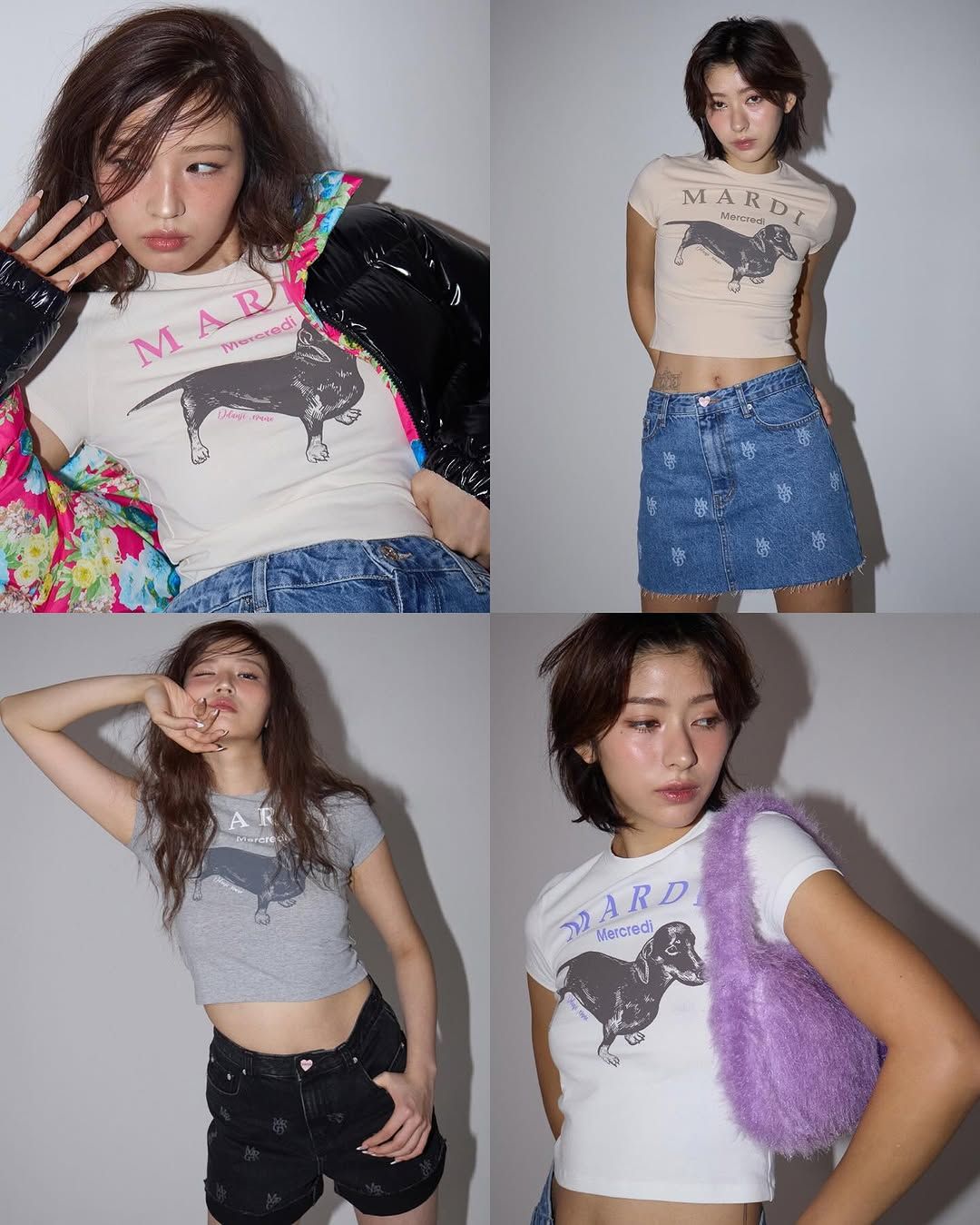 Mardi mercredi 短版狗狗 CROPPED TSHIRT DDANJI