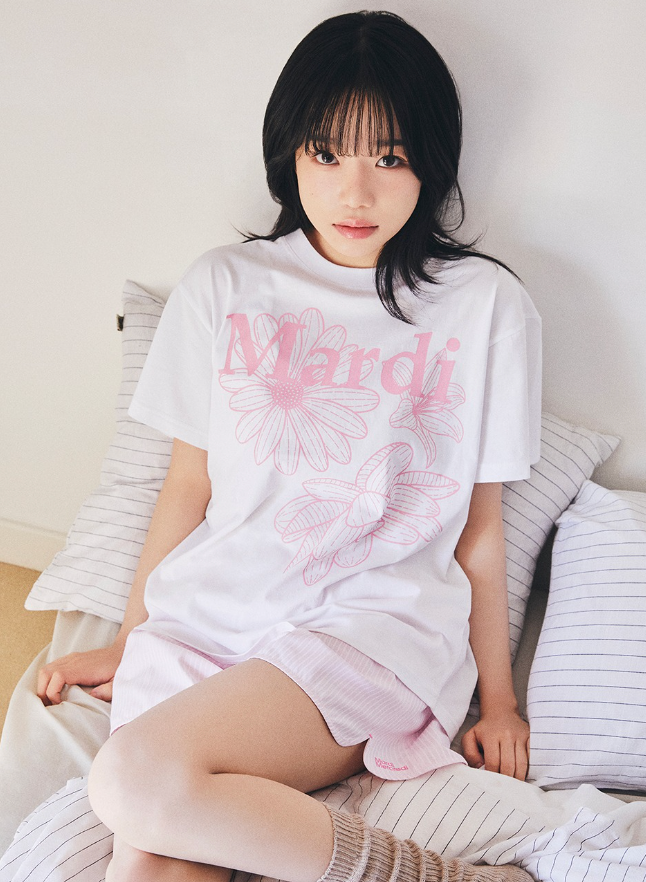 Mardi mercredi 三朵花花短袖 TSHIRT TRIPLE FLOWER