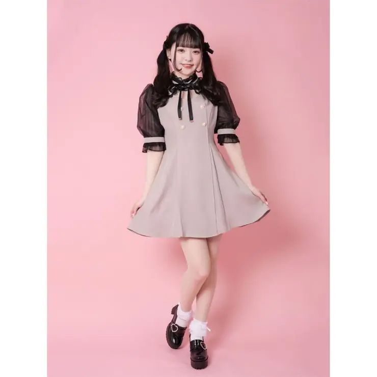 Rojita ♥ 黑粉連衣裙 （全新）