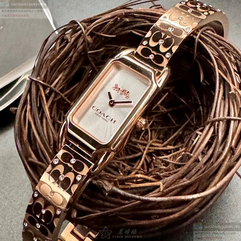 COACH手錶，編號CH00200，18mm， 28mm玫瑰金錶殼，玫瑰金色錶帶款