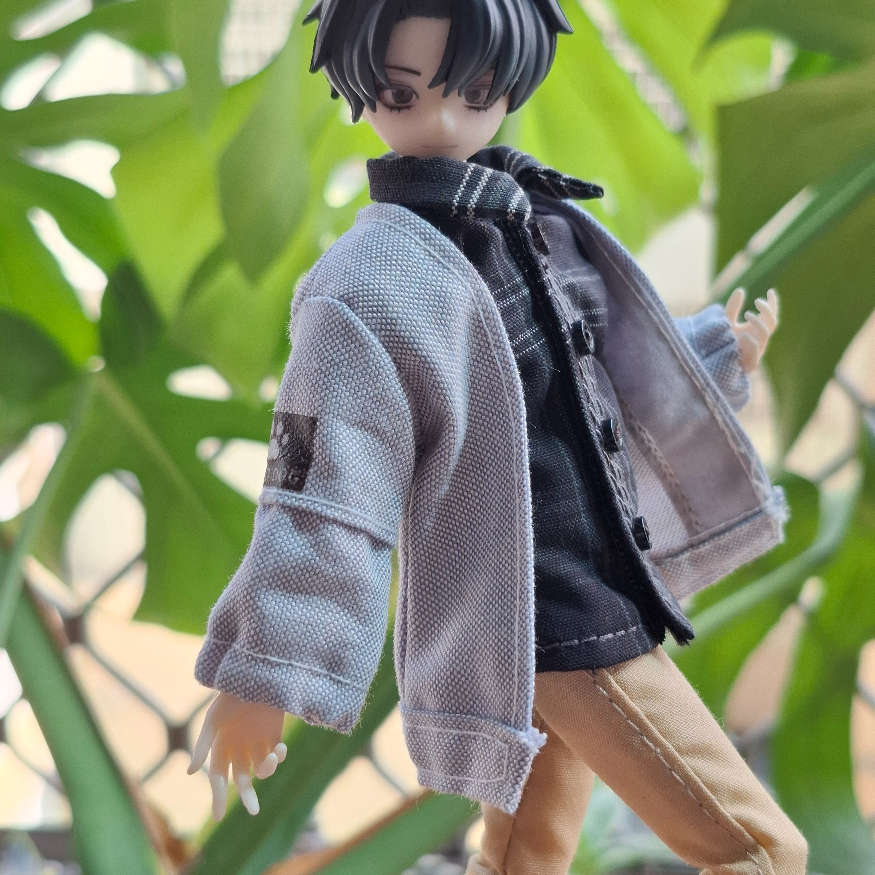 西西里往事-長袖襯衫（黑格紋）