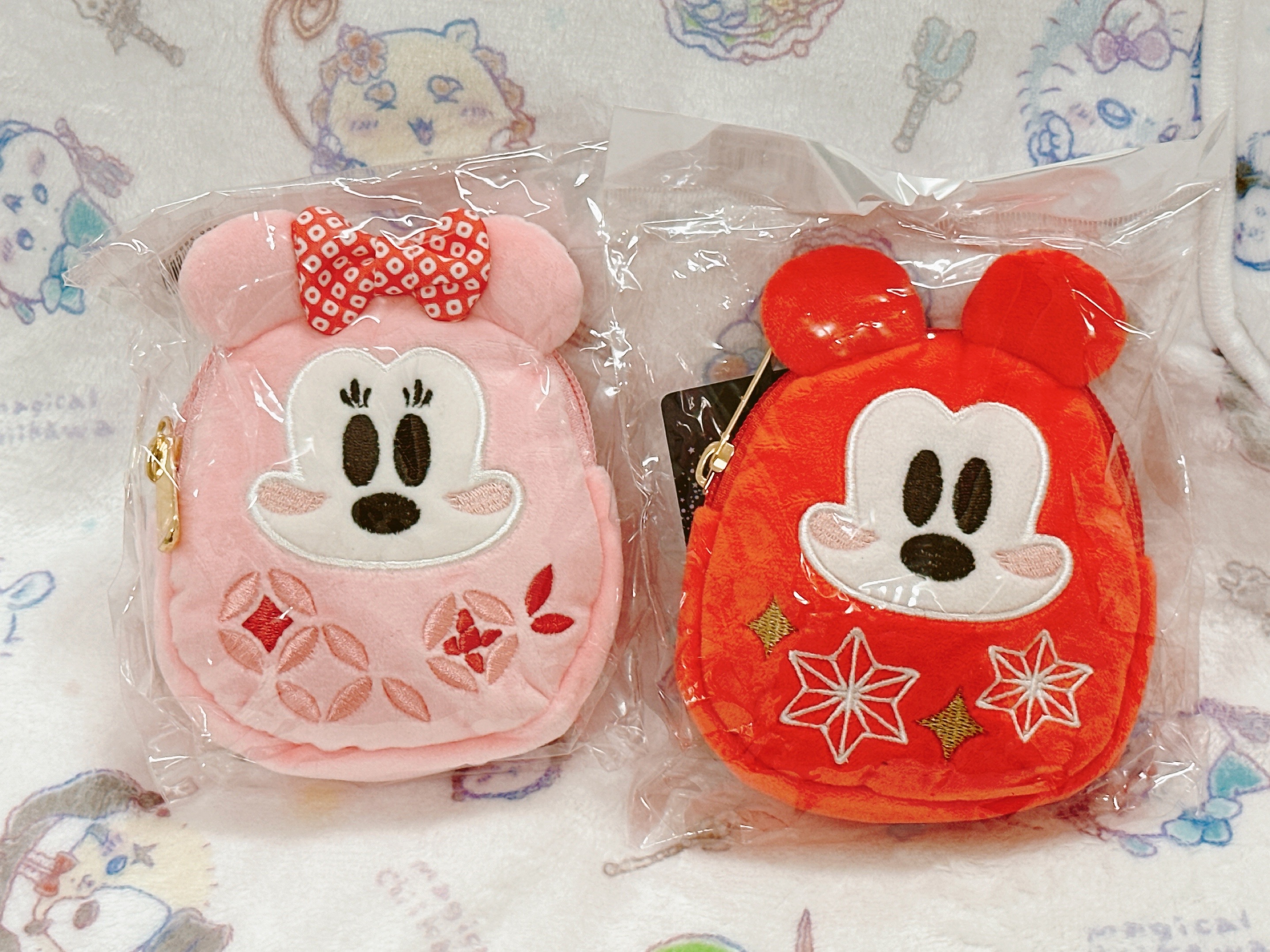 迪士尼刺繡不倒翁造型包/零錢包/小物包