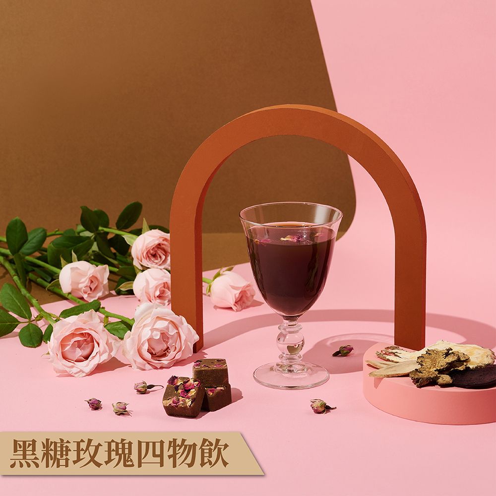 【蜜思朵】黑糖玫瑰四物飲 （17gx12入/罐）  四物湯 四物茶 月經 大姨媽 糖磚 茶磚 黑糖磚 黑糖塊