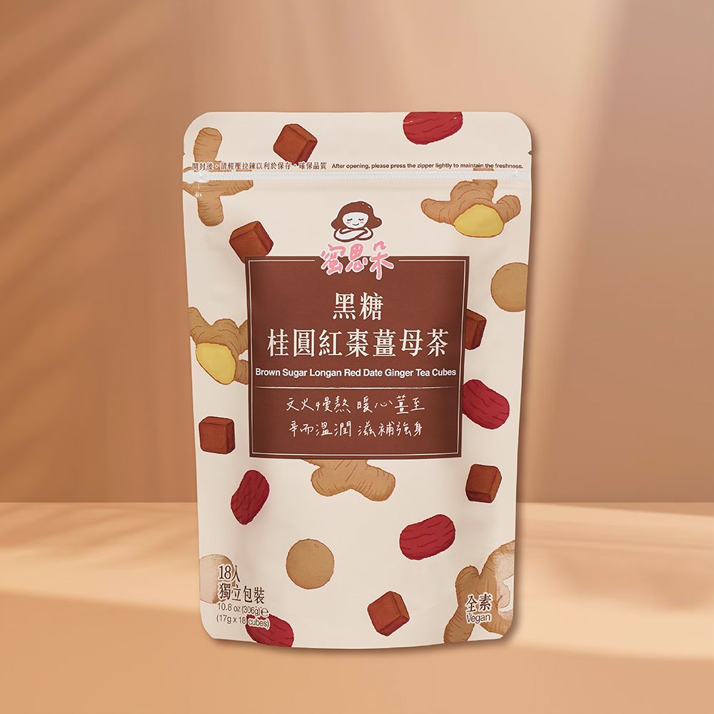 【蜜思朵】黑糖桂圓紅棗薑母茶 （17gx18入/袋） 糖磚 茶磚 黑糖磚 黑糖茶磚 桂圓茶 紅棗茶 薑茶 老薑茶
