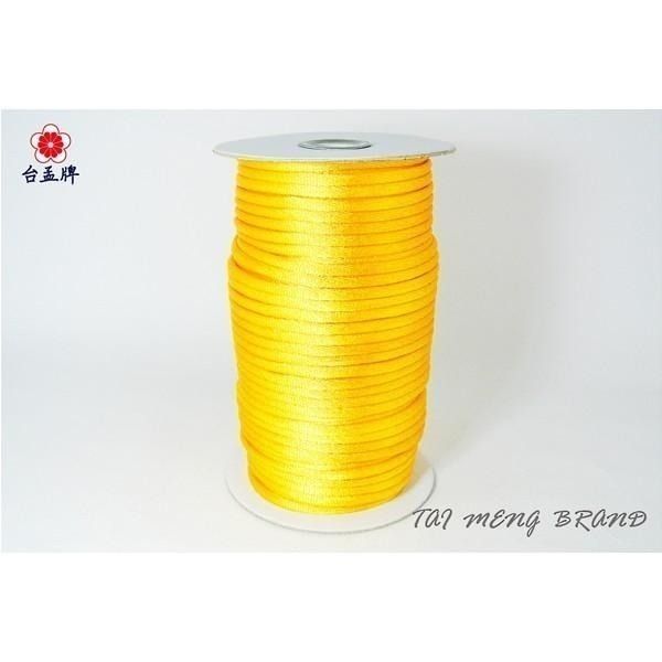 台孟牌 中國結 黃色 台灣製造 韓國絲 6號 5號 4號 3號 編織 串珠 繩結 冰絲 流蘇線 尼龍繩 保平安 中國結繩