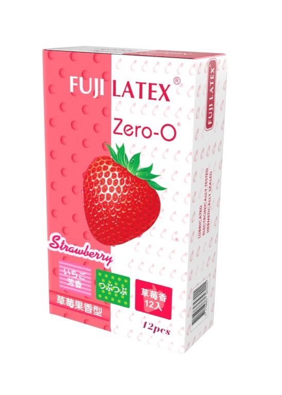 ZERO-0 零零系列 FUJI LATEX 衛生套 保險套 草莓果香型 （12入）
