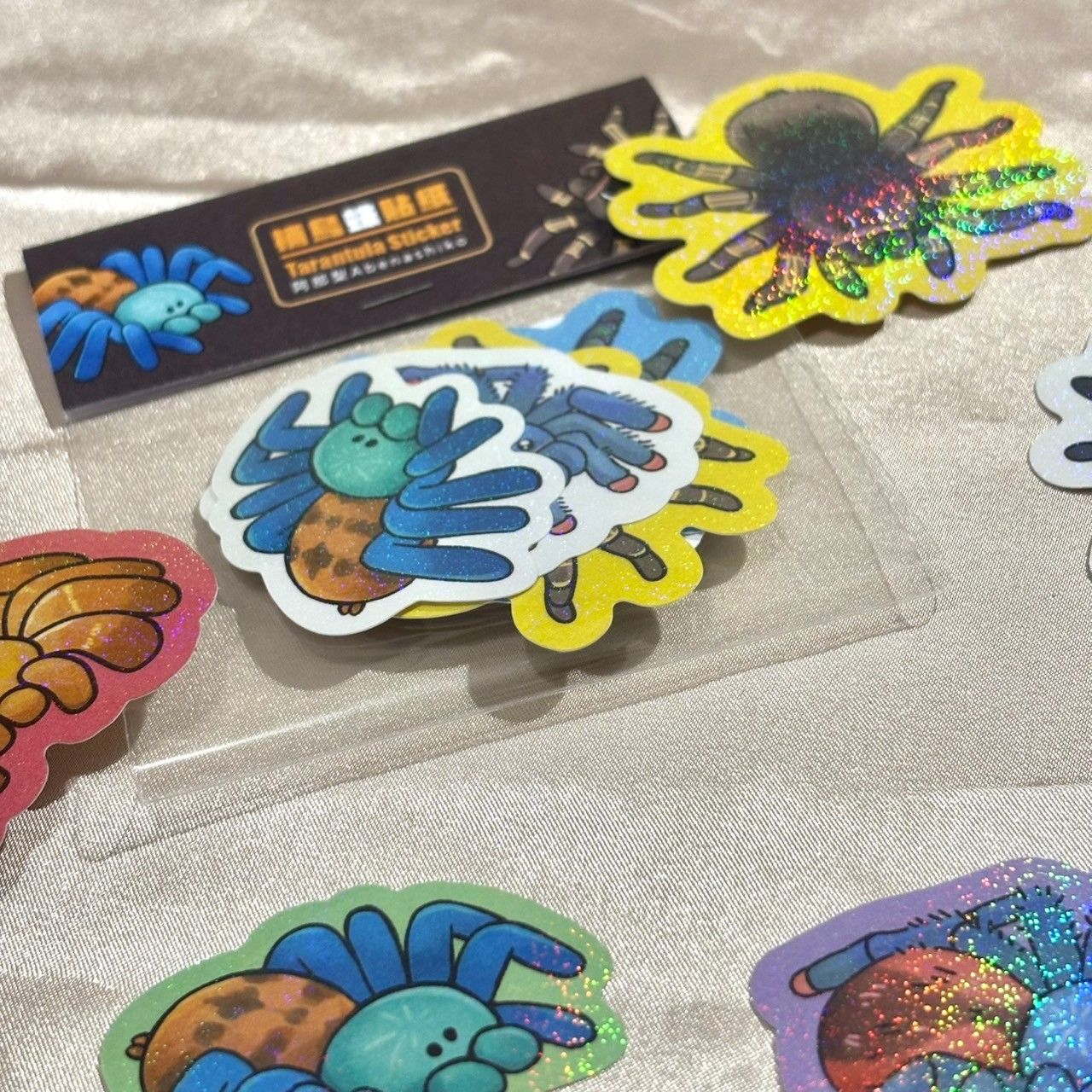 蜘蛛閃亮亮防水貼紙包✨