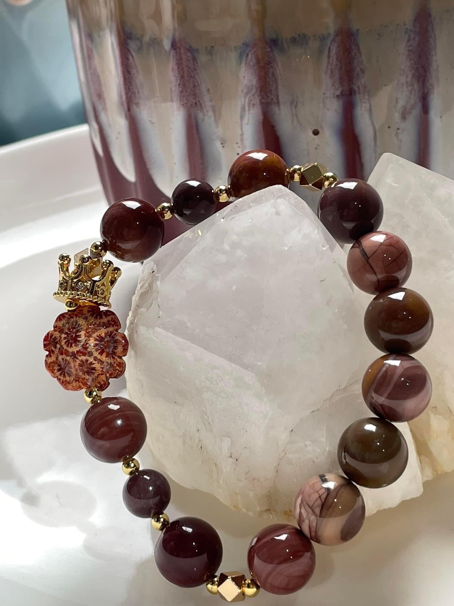 D003太陽花珊瑚玉X阿拉善瑪瑙