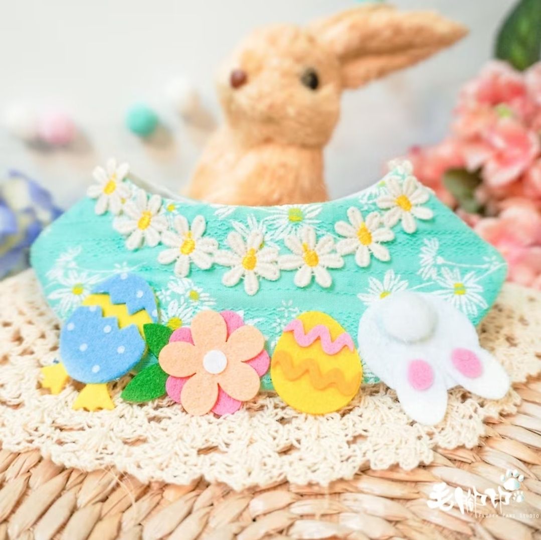 復活節派對寵物領巾*綜合派對湖水綠款