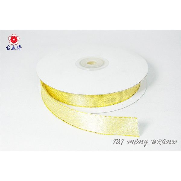 台孟牌 金蔥緞帶 15mm 五分 33碼 （包裝、材料、禮品禮盒、DIY、服裝輔料、手工藝、佈置、緞帶花、蝴蝶結、婚禮）