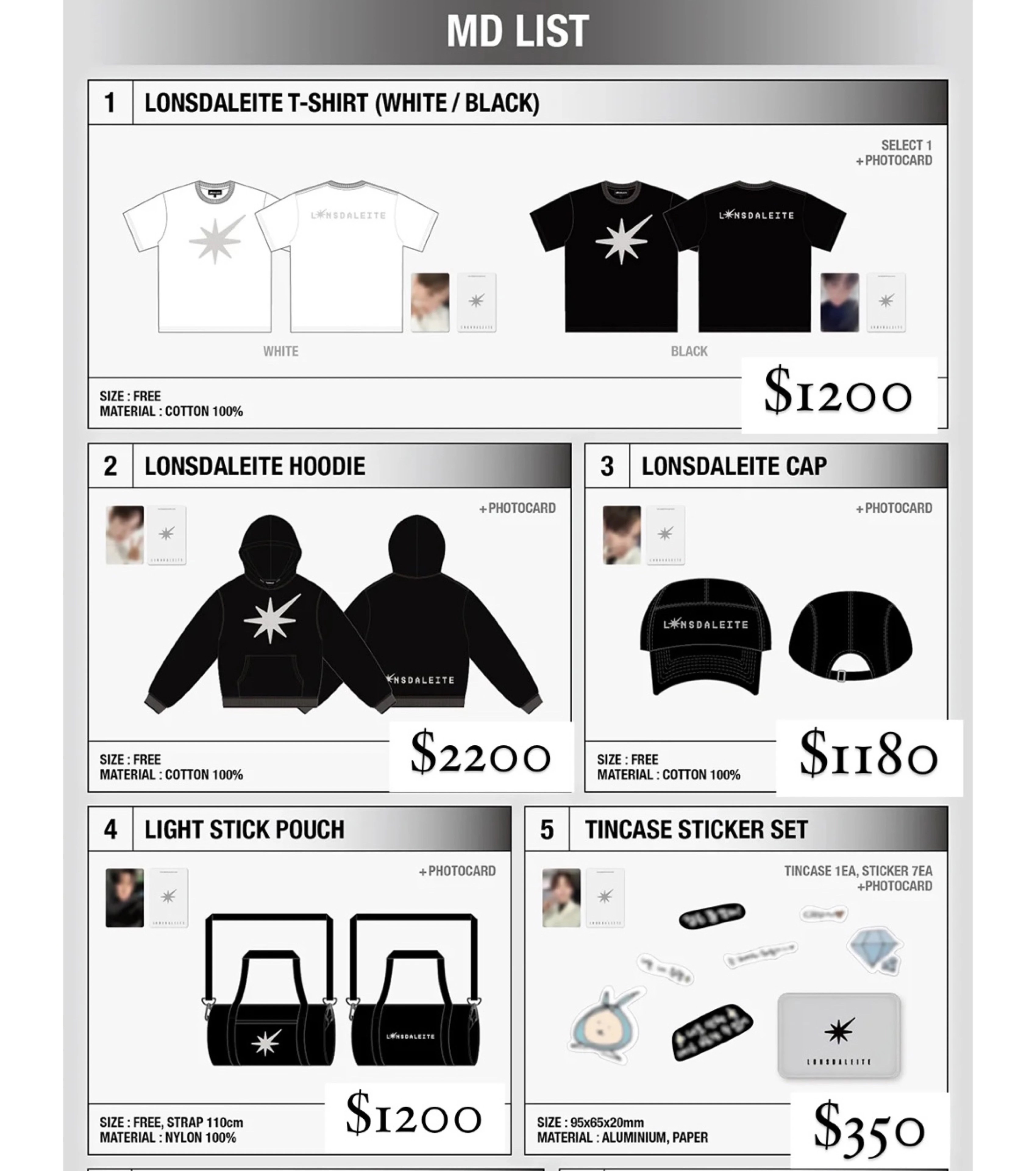 伯賢演唱會周邊