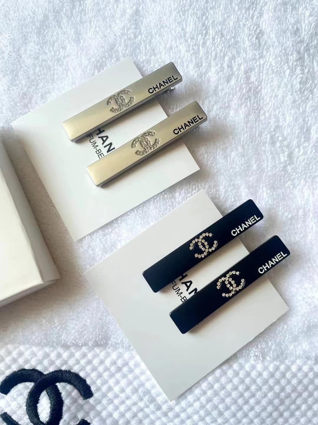 💎.Chanel 香奈兒 精緻鑲鑽 髮夾 VIP會員禮