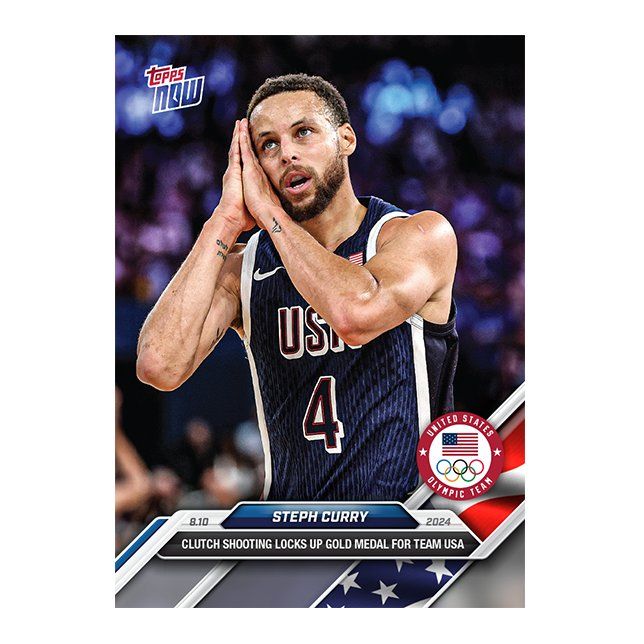 2024巴黎奧運 夢幻隊 金牌 晚安柯瑞 Curry 球員卡 免費+卡膜卡套