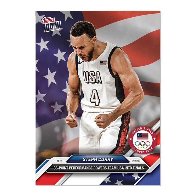 2024巴黎奧運 夢幻隊 Steph Curry 怒吼柯瑞 球員卡 免費加卡膜卡套