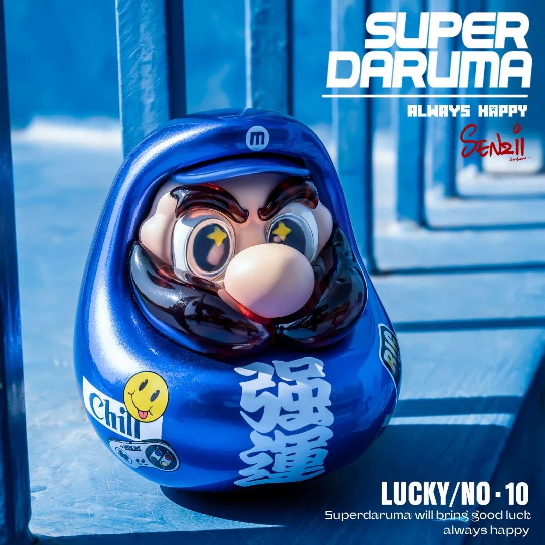 🍄SENZII 瑪利歐x達摩 不倒翁 SuperDaruma GK 滿滿祝福