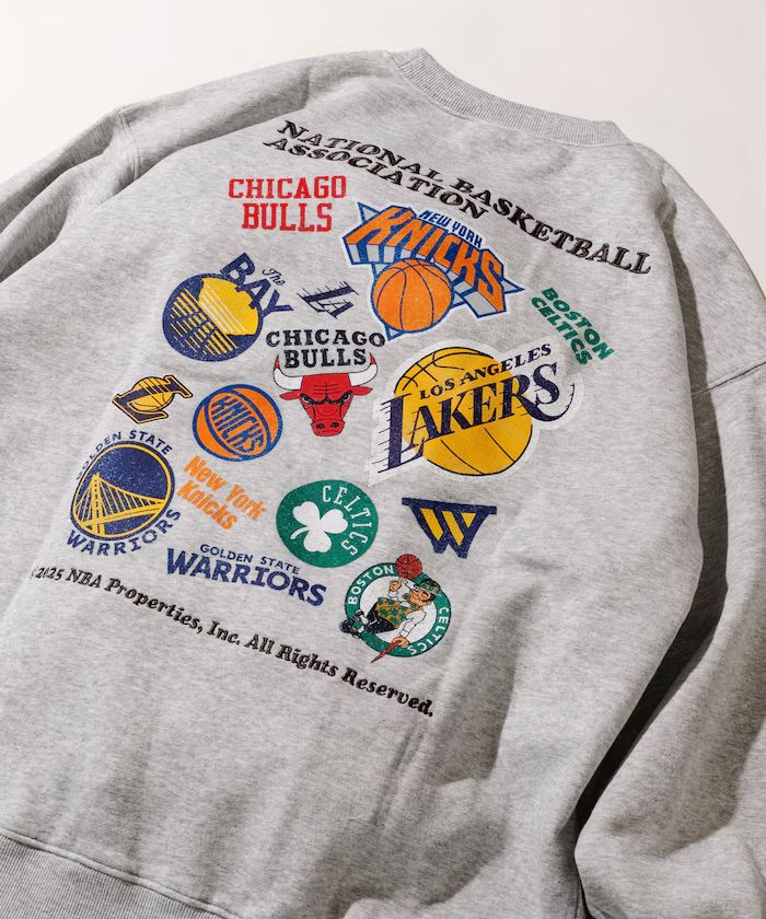 🇯🇵歷史低價Freak’s x NBA 別注款 隊徽Logo 大學T 衛衣