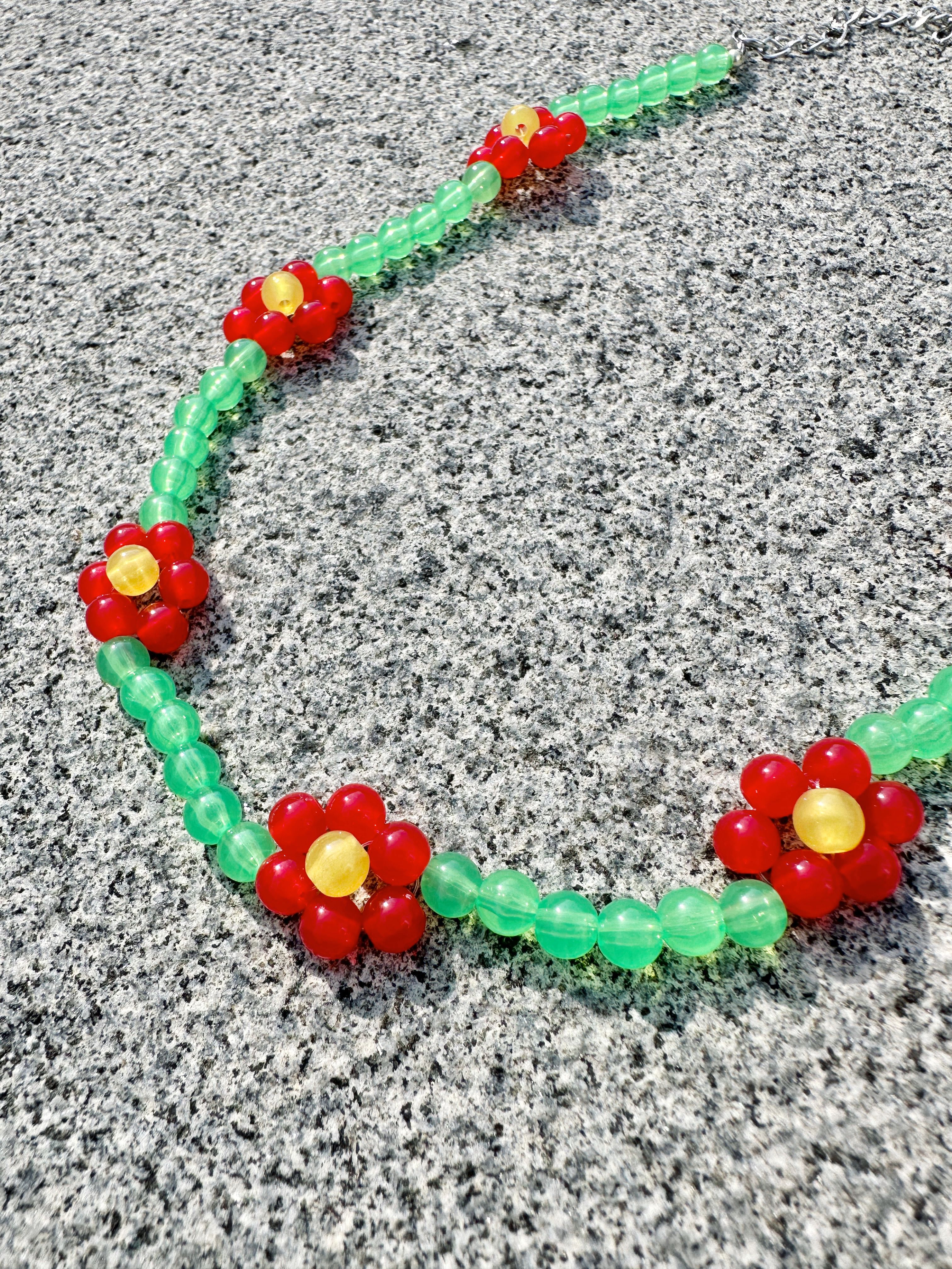 jelly flower necklaces 透明果凍珠花朵項鍊 | heehee_tw