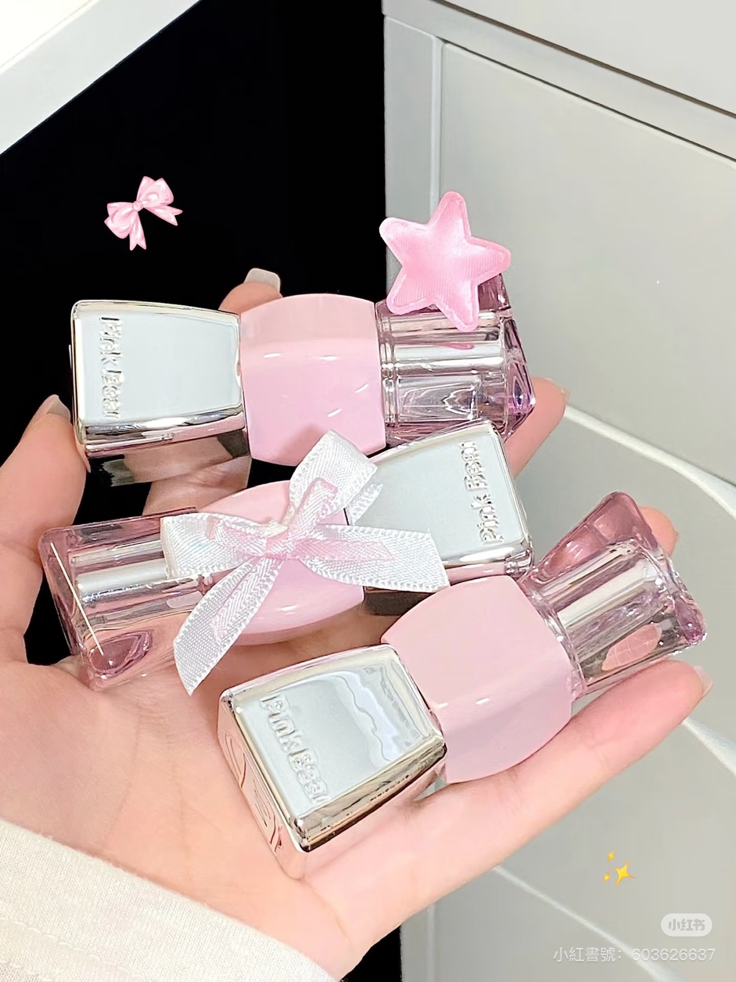 pinkbear皮可熊水晶蝴蝶結唇膏🎀