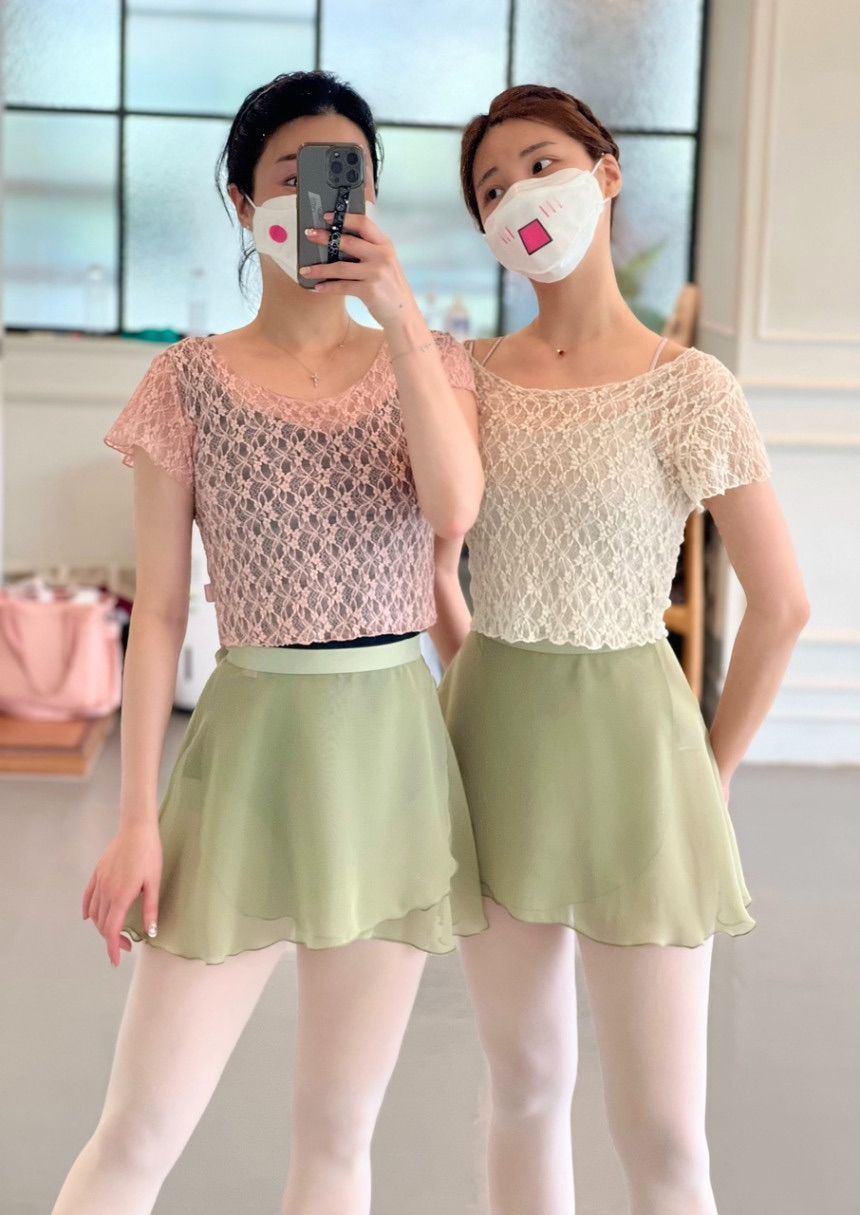 韓國balletchouchou - 短袖舞衣罩衫