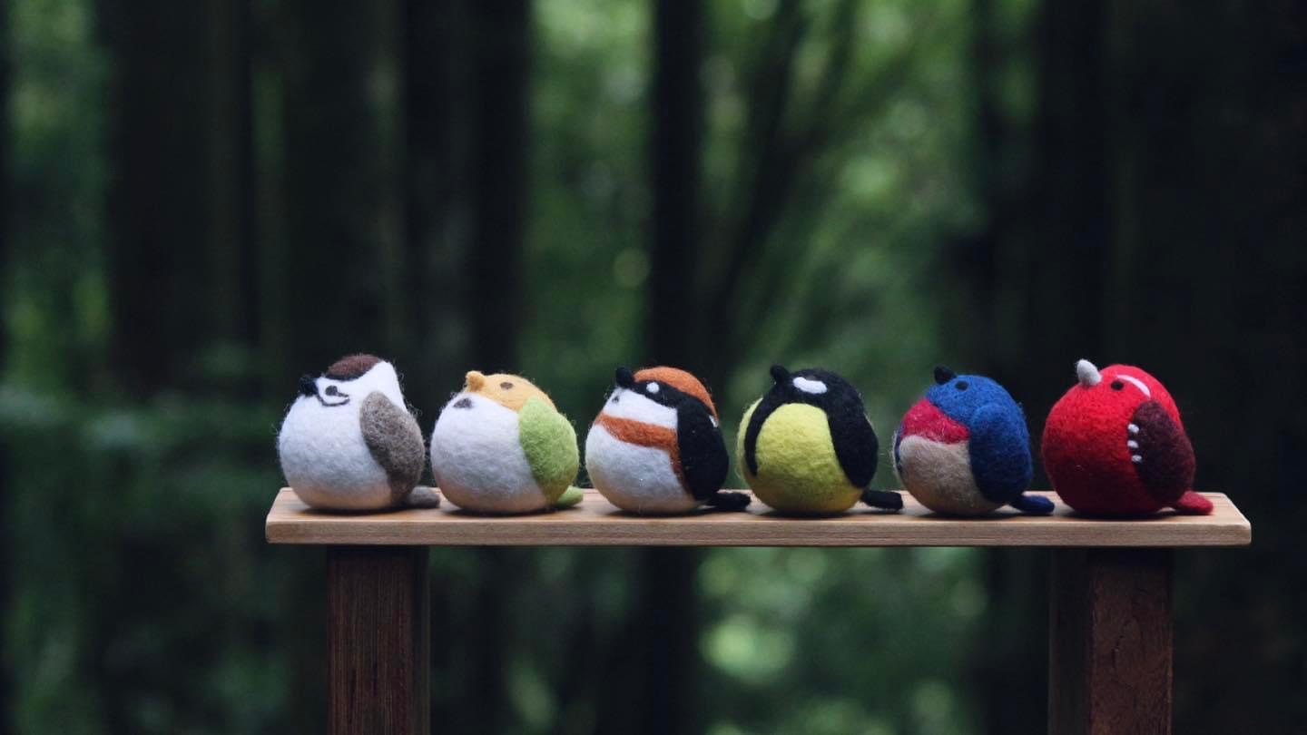 空靈鳥羊毛氈擺飾