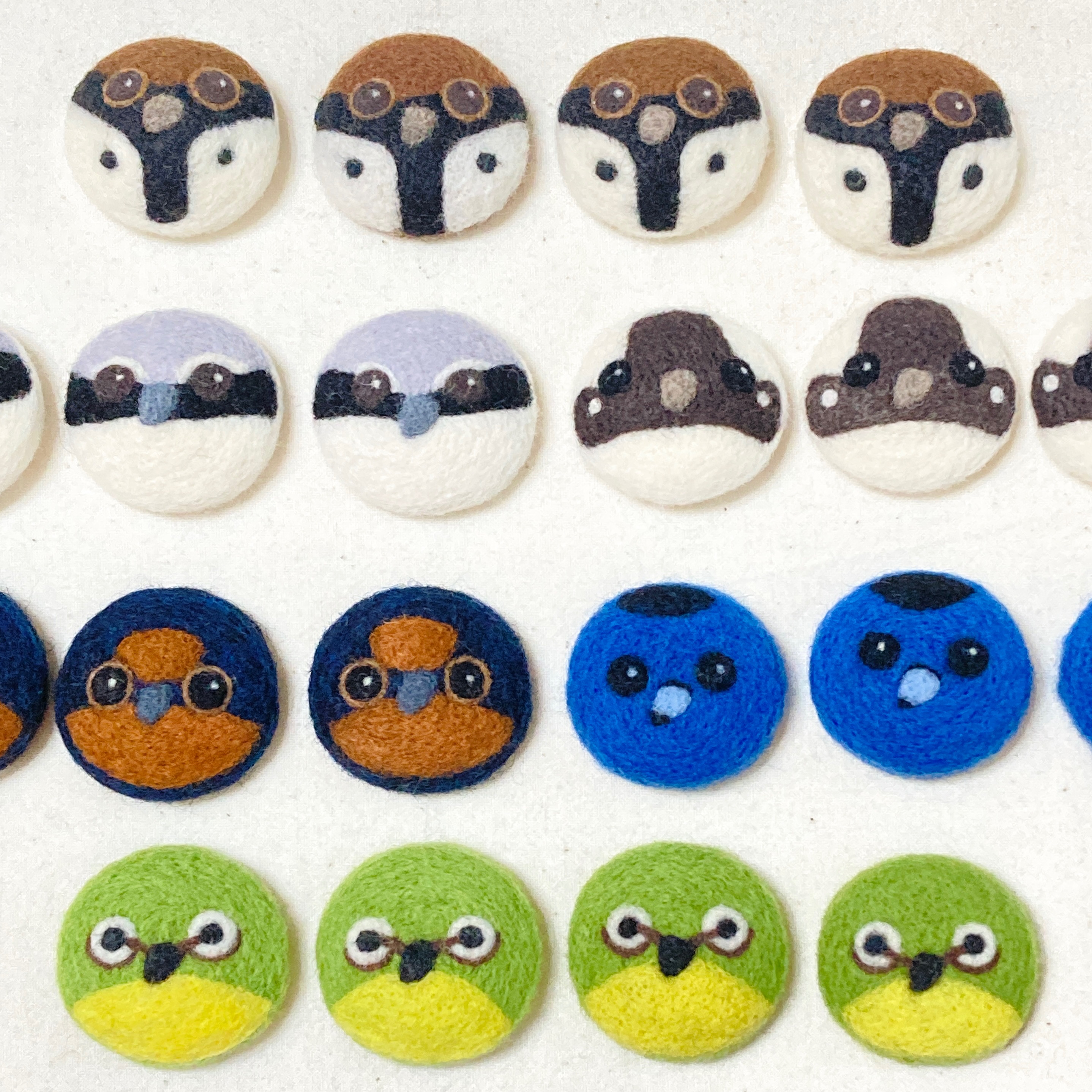 圈圈鳥兒羊毛氈別針