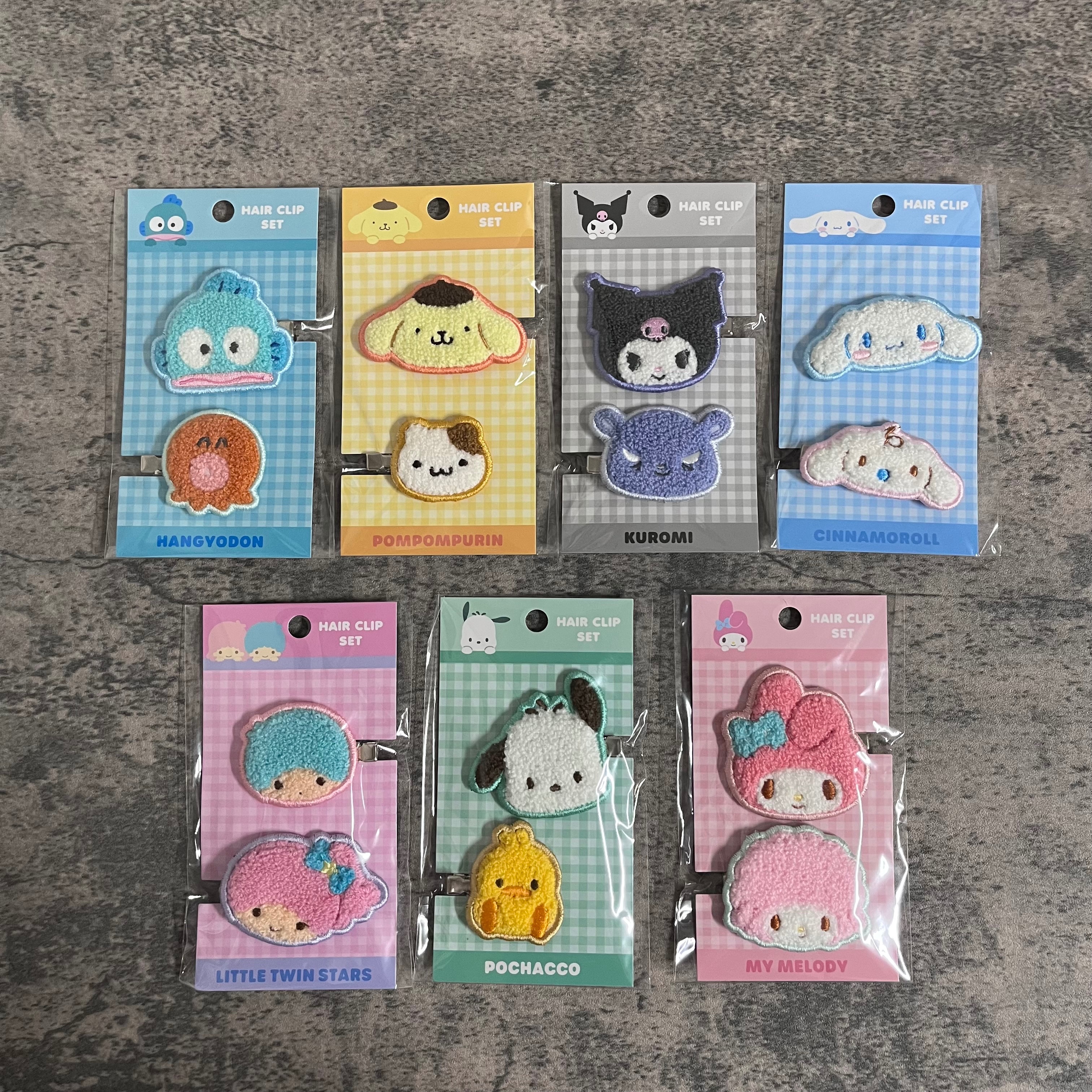 【現貨】日本三麗鷗短絨毛髮夾組