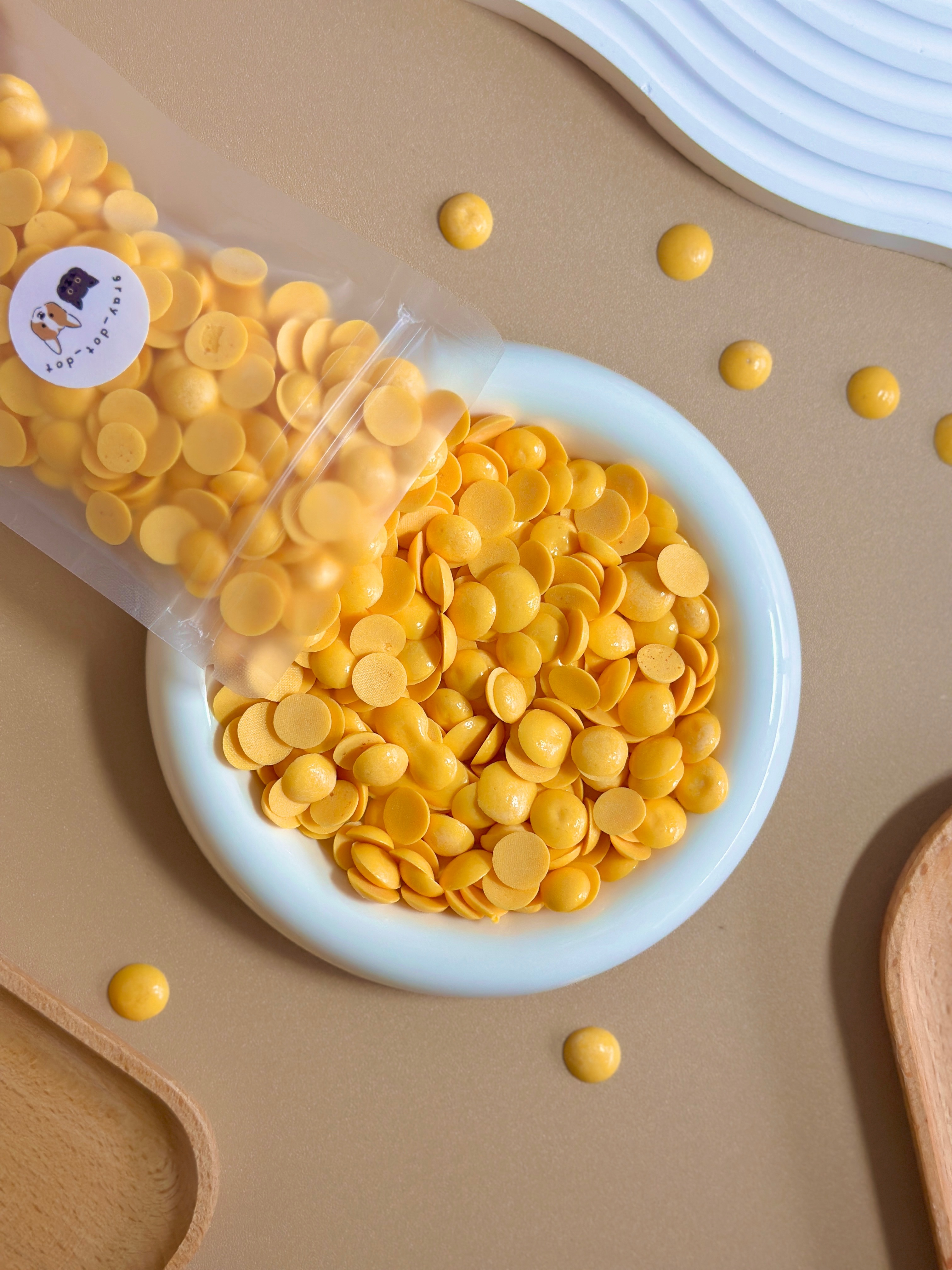 熱銷超過500包的「蛋黃羊奶溶豆」