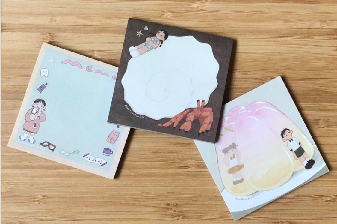 插畫便條紙／三款