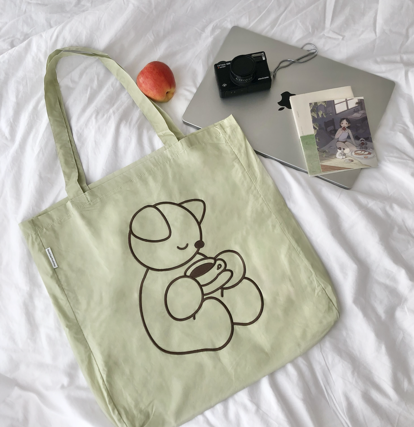 ꒰ 早午茶果綠帆布包 ꒱