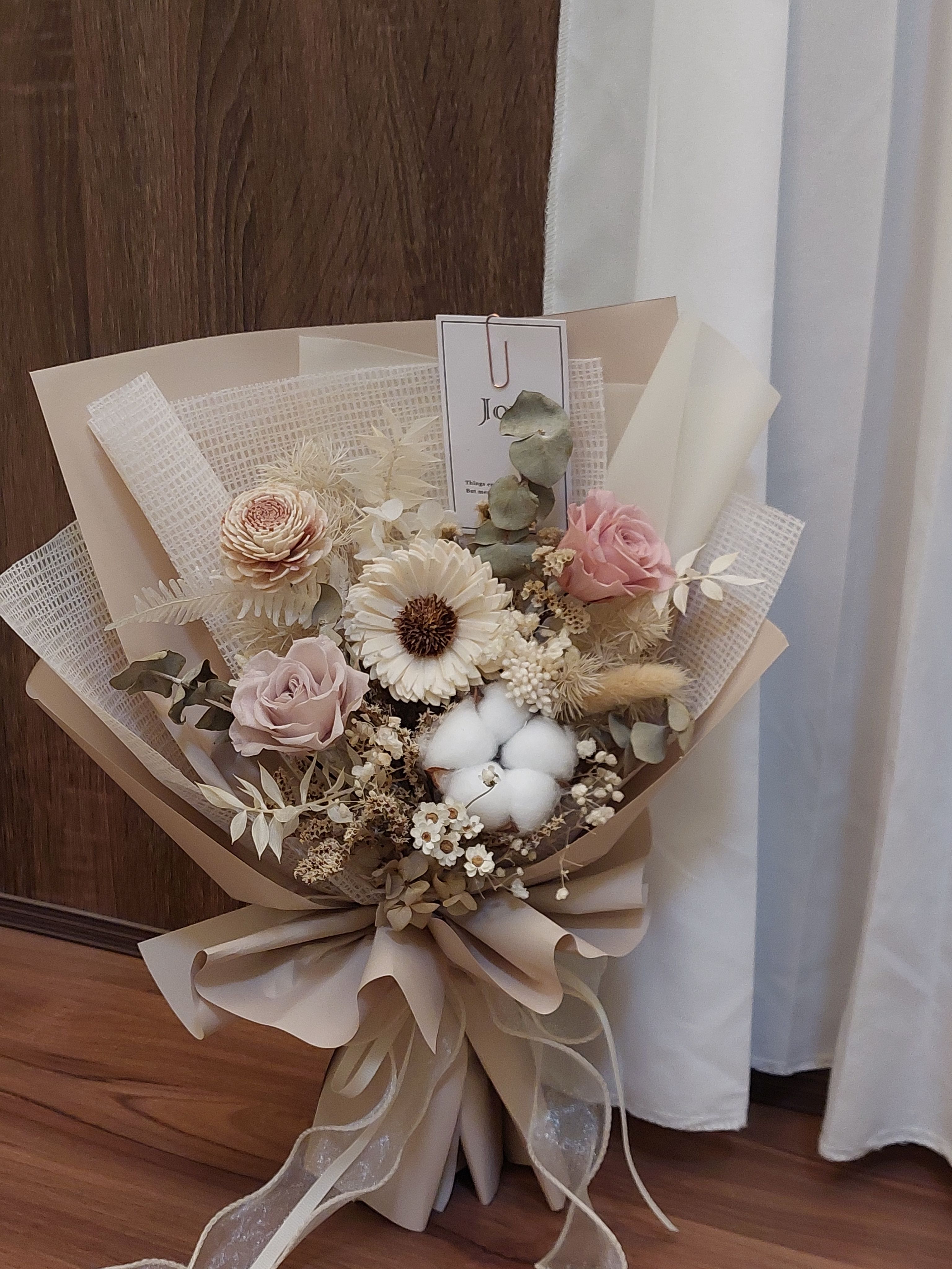 粉色系玫瑰花束