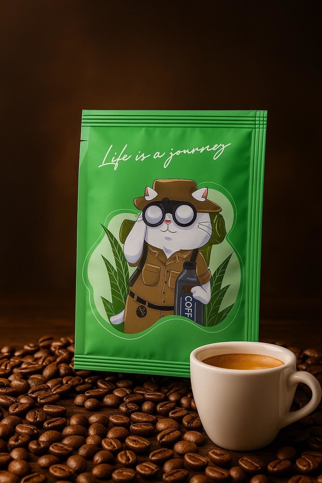 奶金曦光 探險貓濾掛包