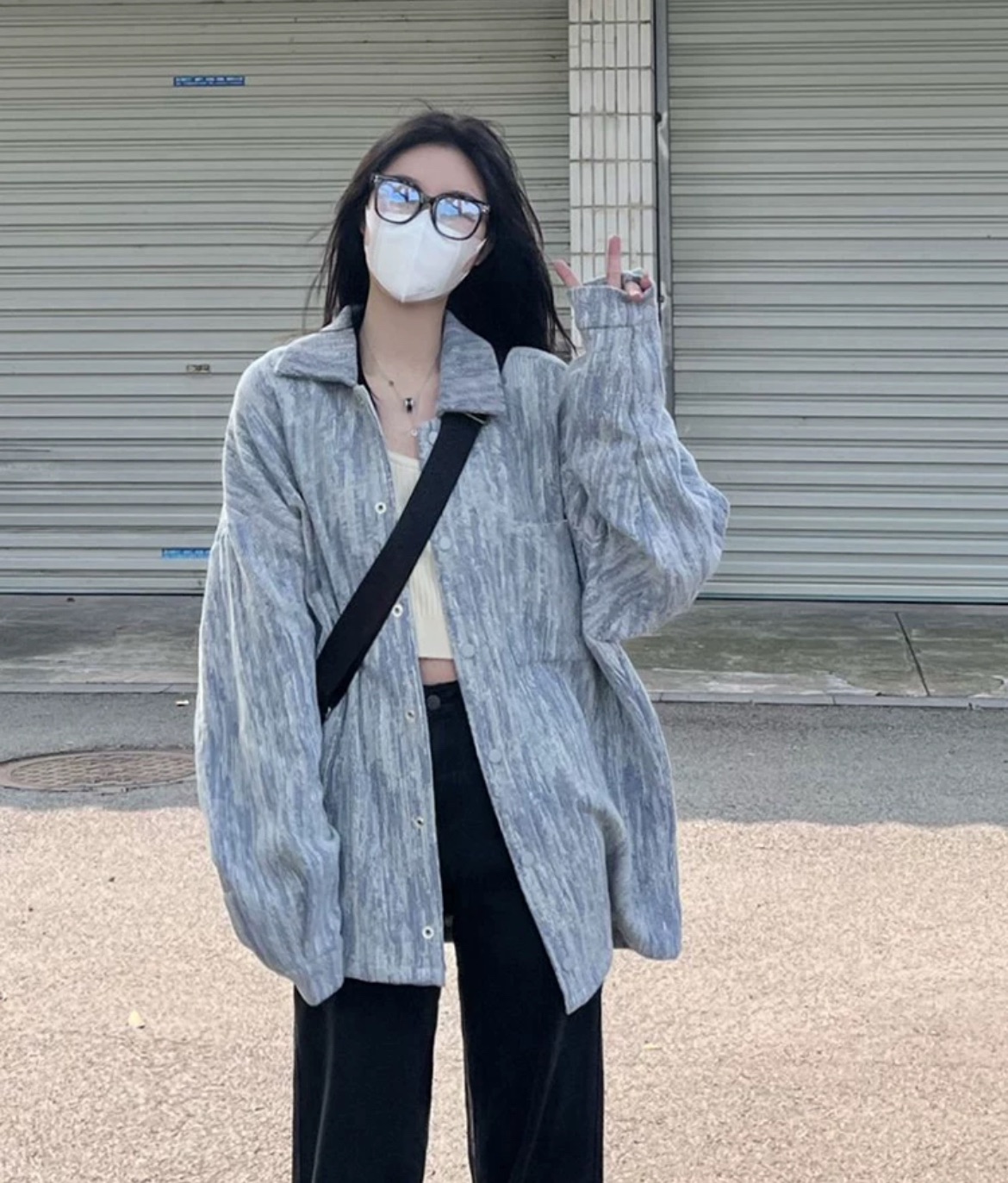 牛仔外套女春秋季2024新款寬松慵懶水洗藝術設計感小眾夾克上衣潮