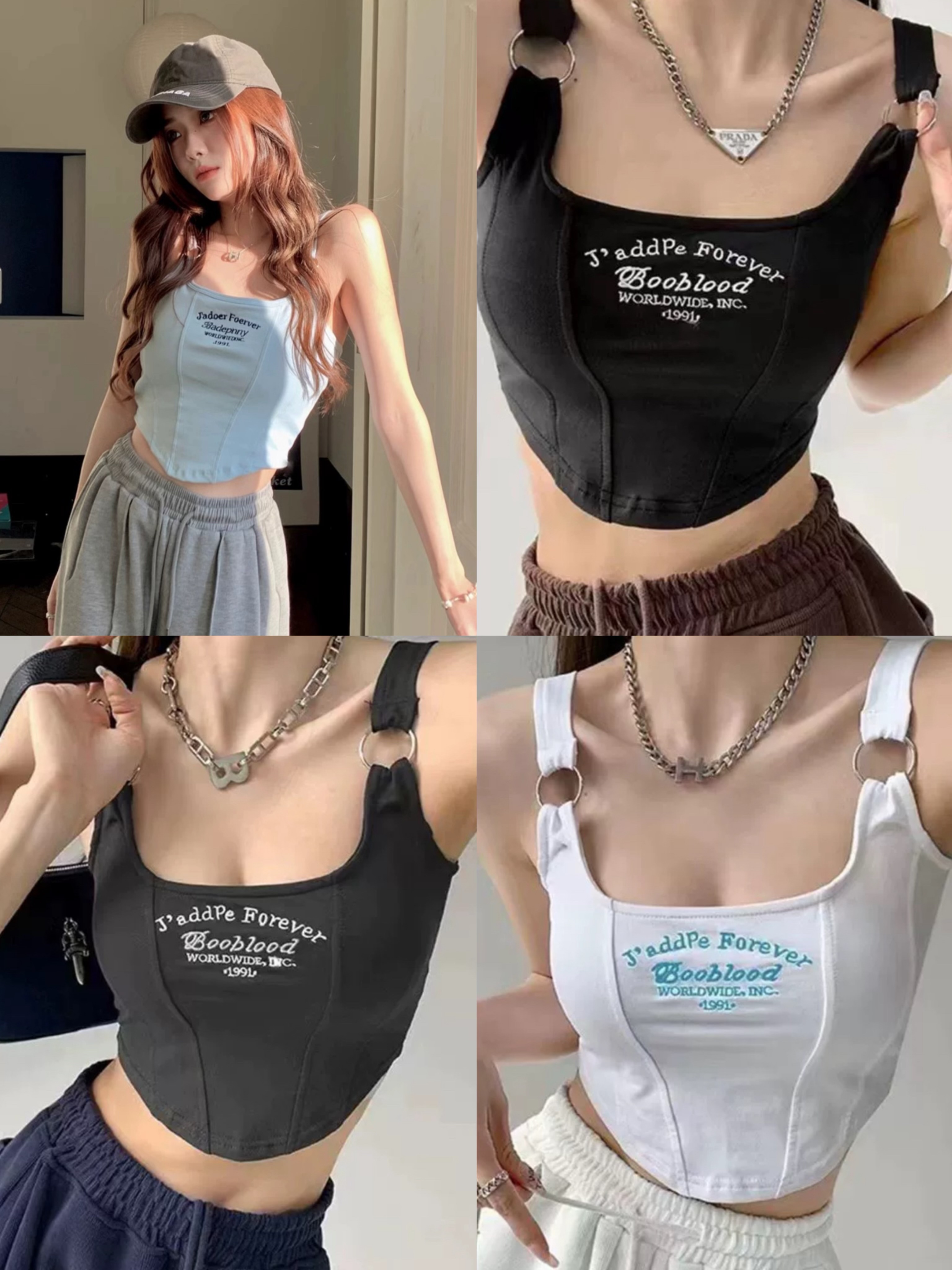 新款趙露思同款吊帶美背背心女帶胸墊一體內搭外穿薄上衣夏季