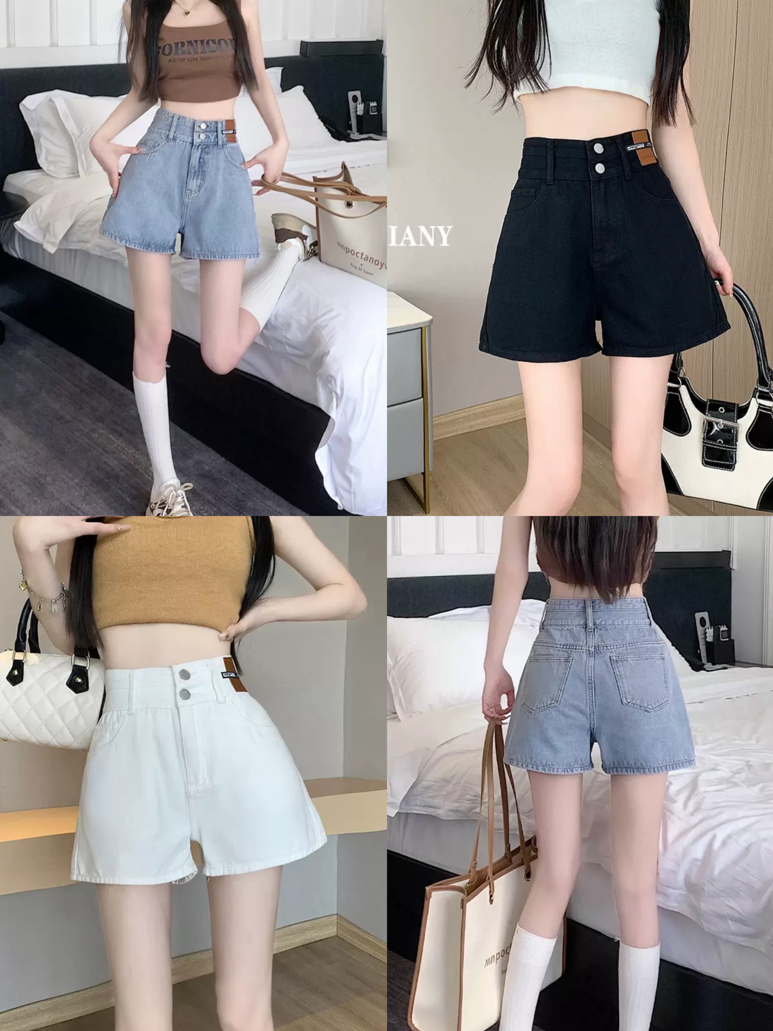 高腰牛仔短褲