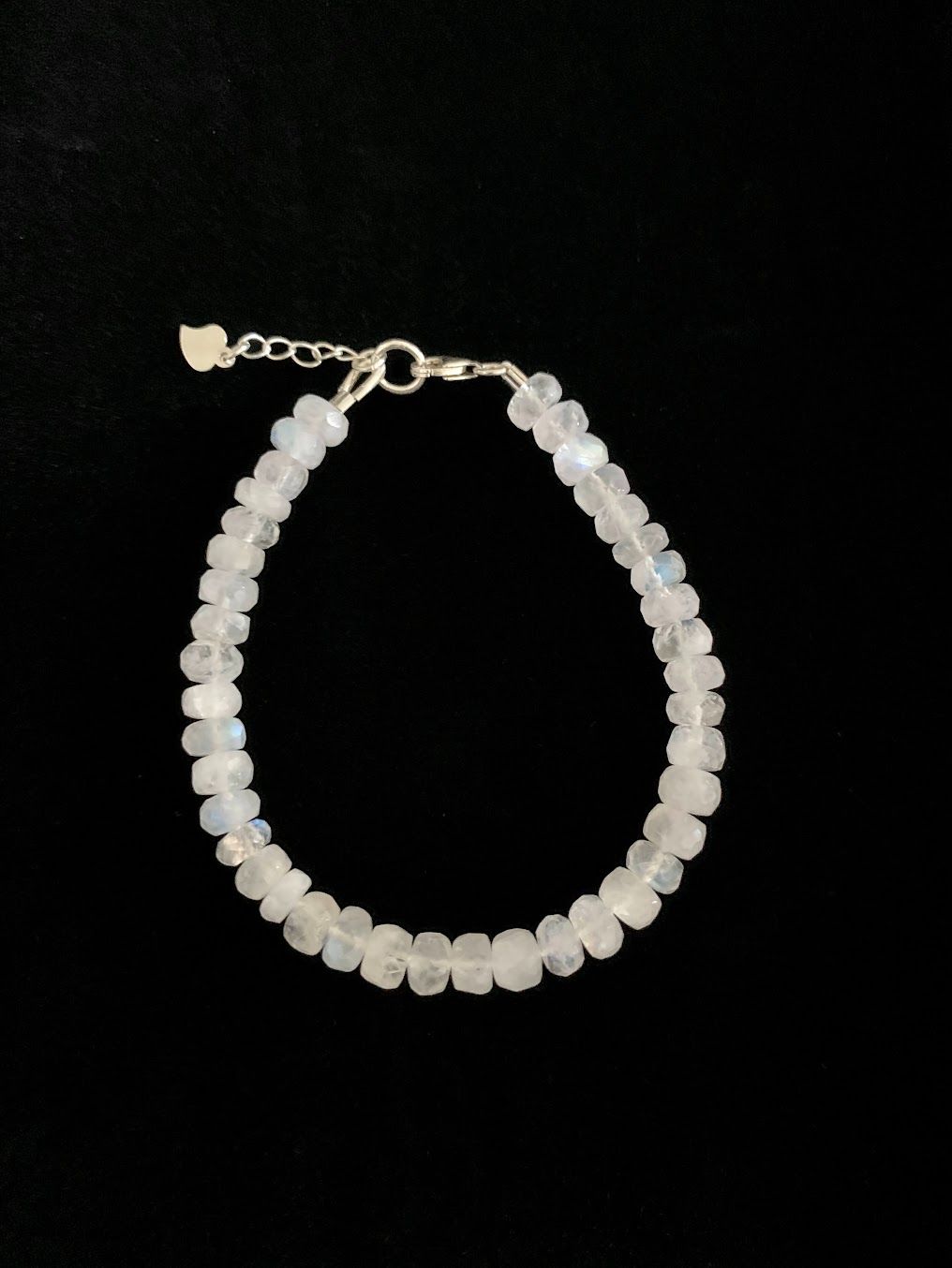 印度料彩虹月光/ S925銀天然水晶能量手鍊/ 訂製設計